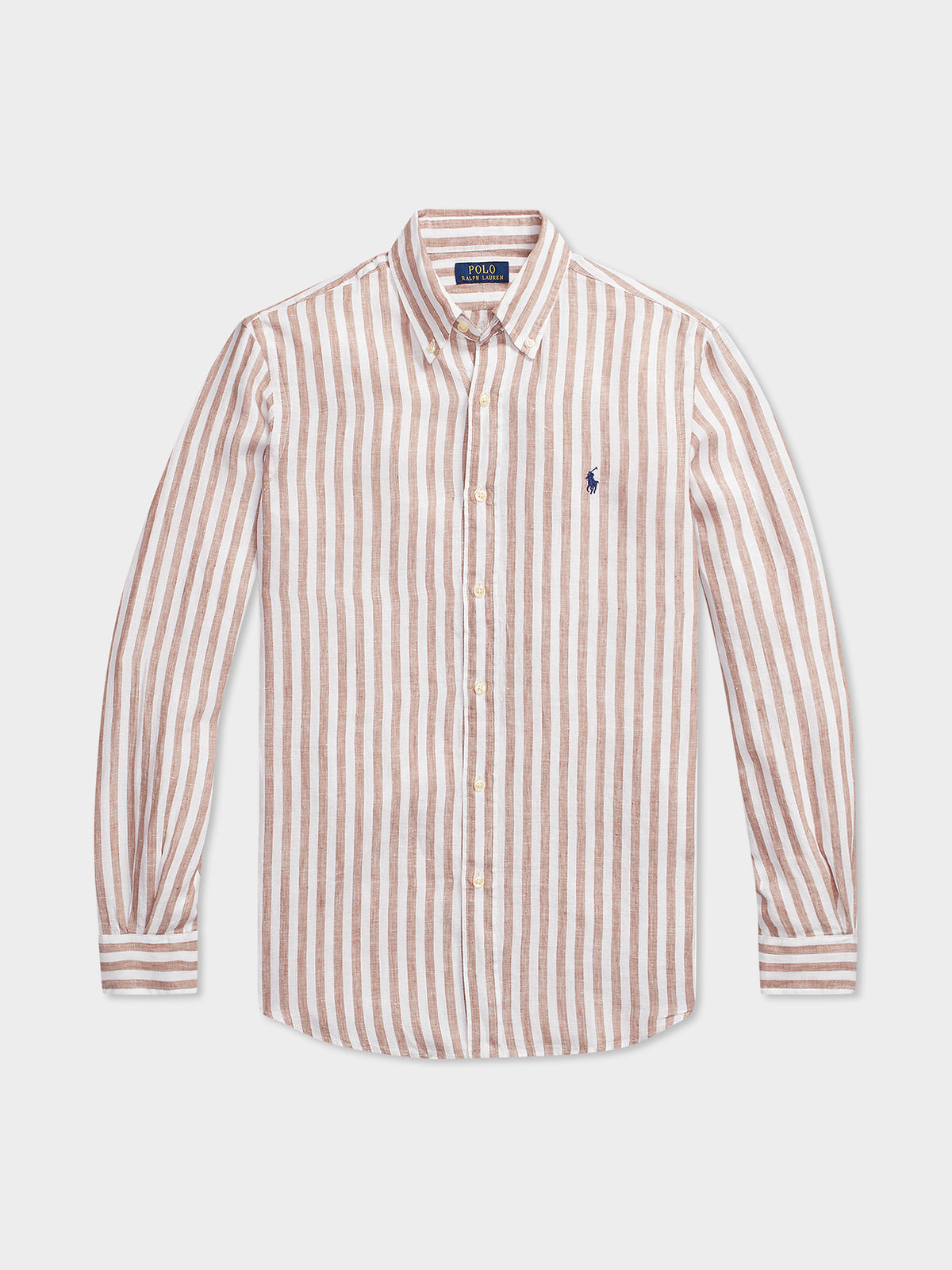 Polo Ralph Lauren Custom Linen Shirt | Khaki/White