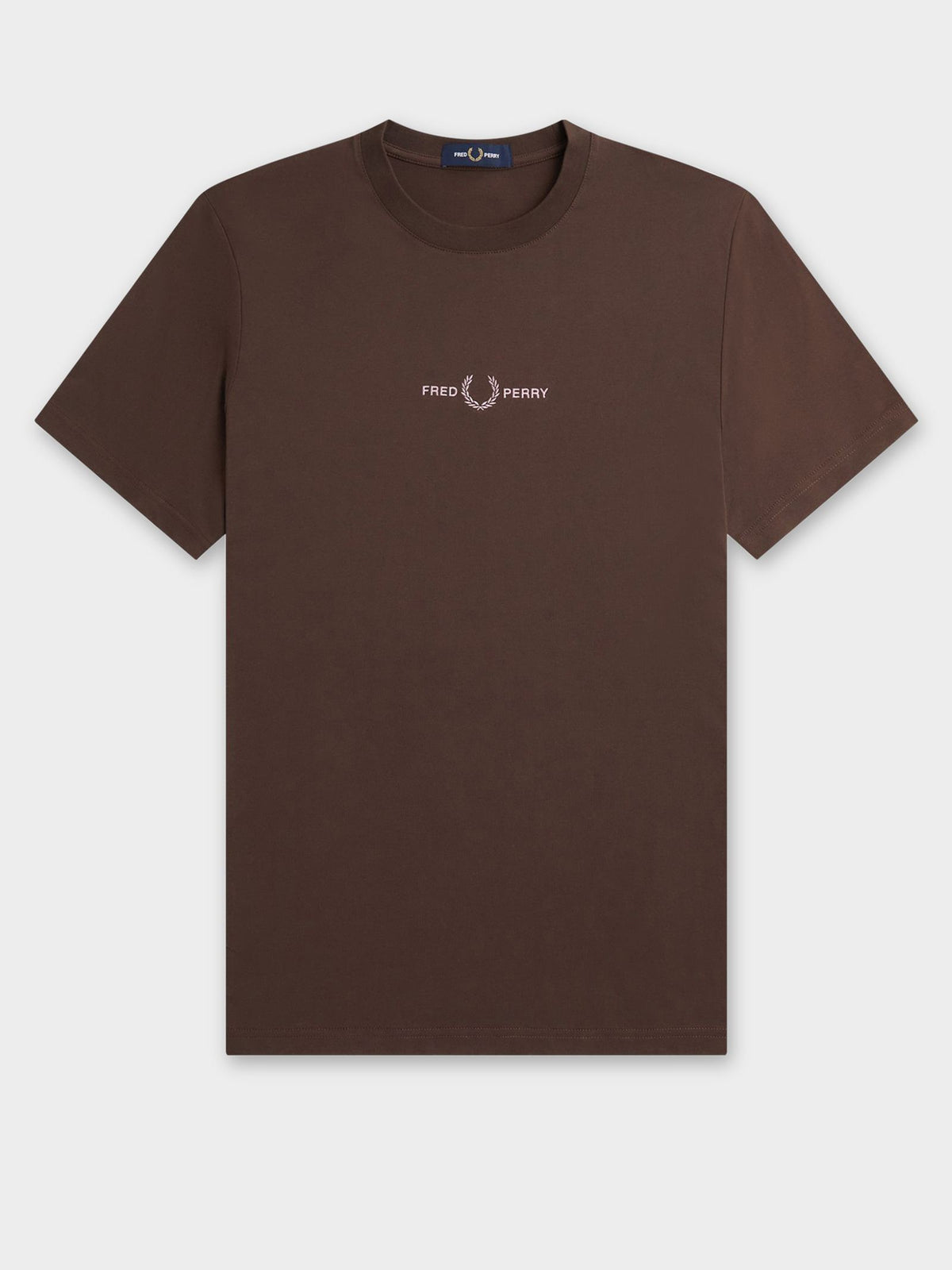 Embroidered T-Shirt in Burnt Tobacco