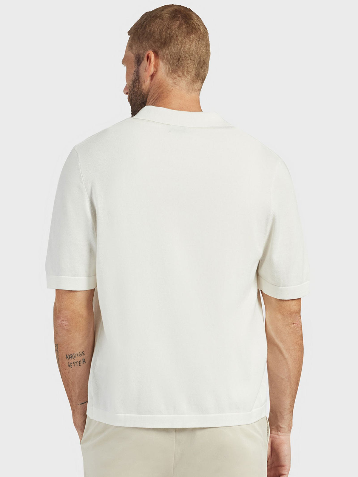 Academy Brand Jackson Rib Knit Polo | Winter White