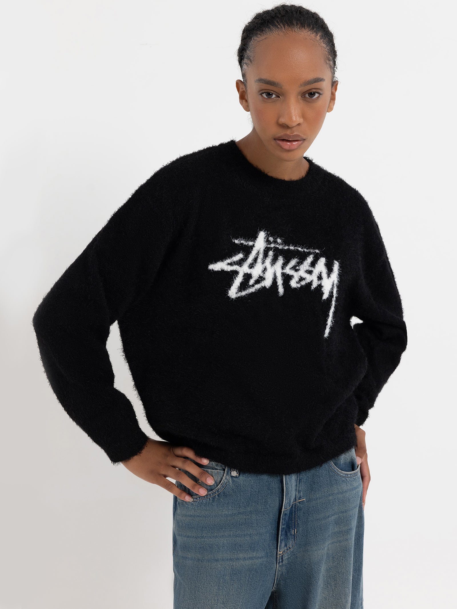 Stussy Stock Oversized Knit Black | Glue Store