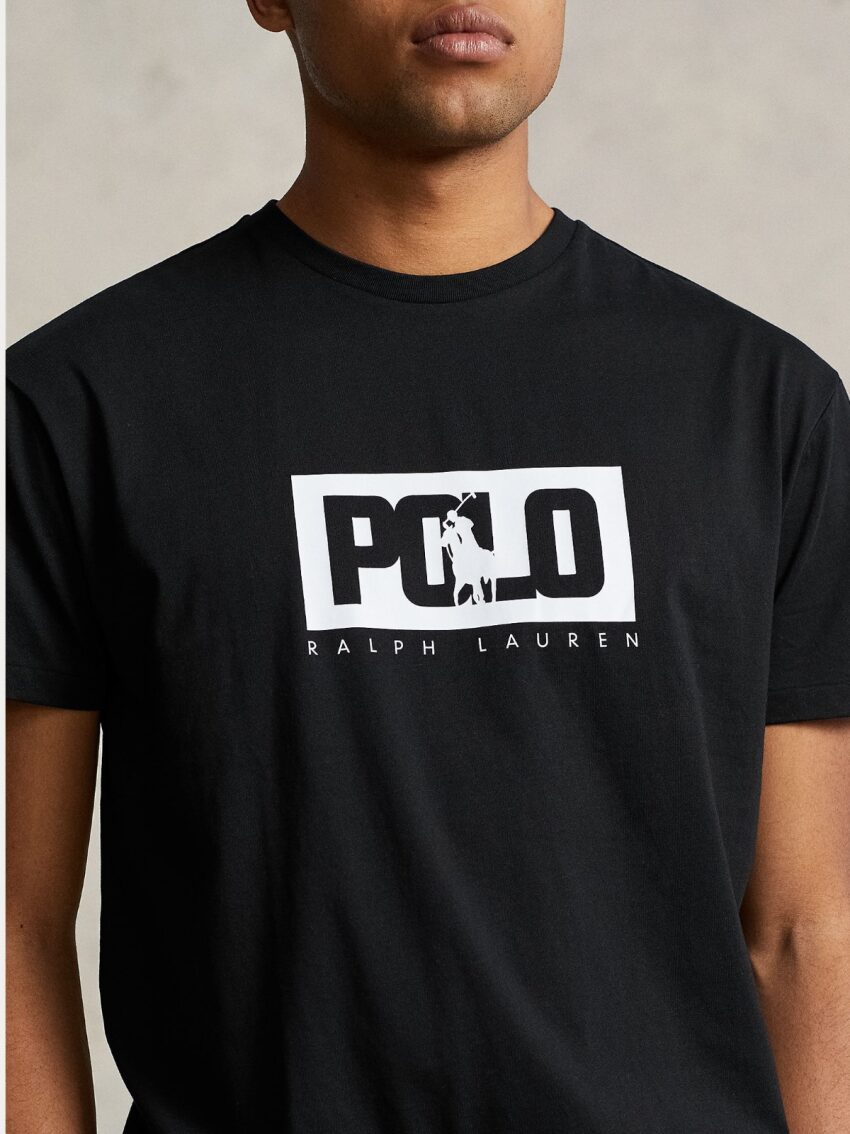 Polo Volley T-Shirt in Black
