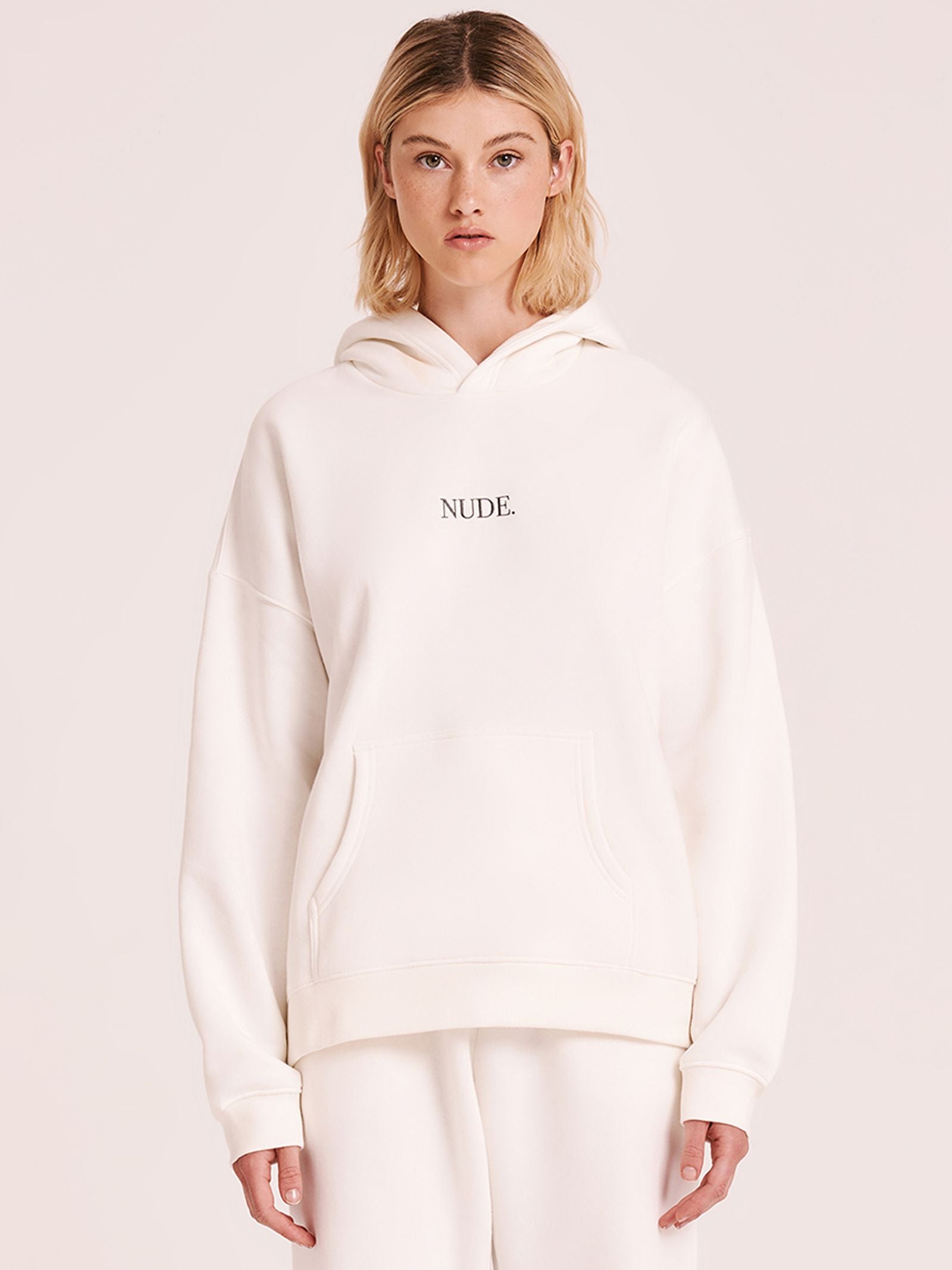 Nude Lucy NUDE. Signature Hoodie Salt | Glue Store