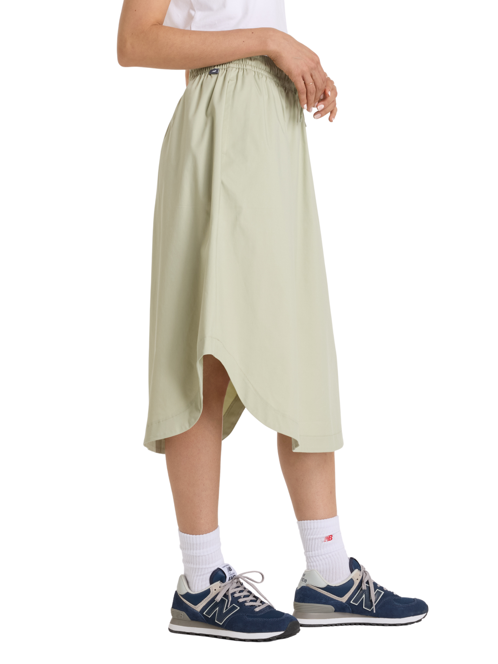 Twill Midi Skirt