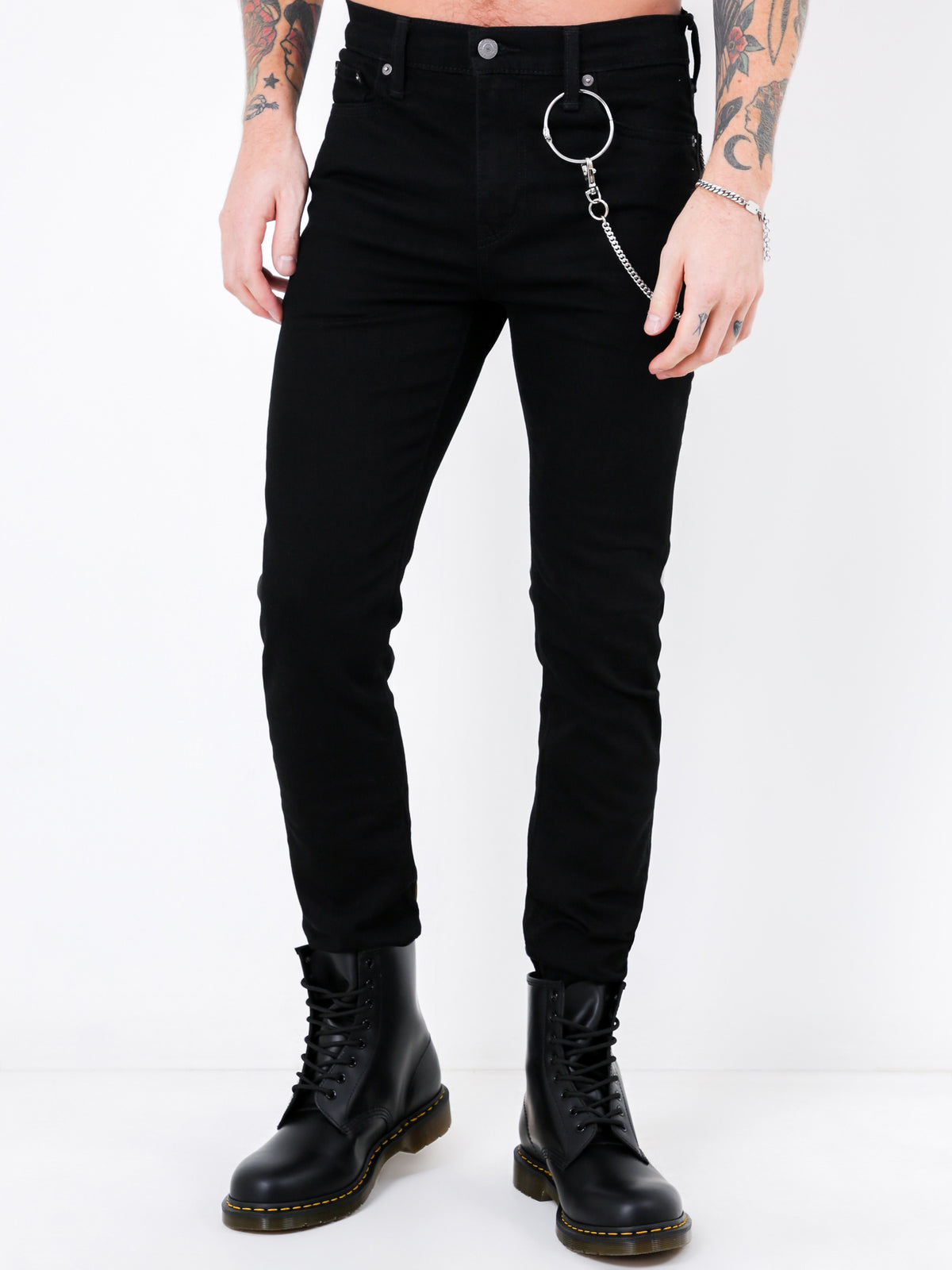 510 Skinny Fit Jeans in Nightshine Black Denim