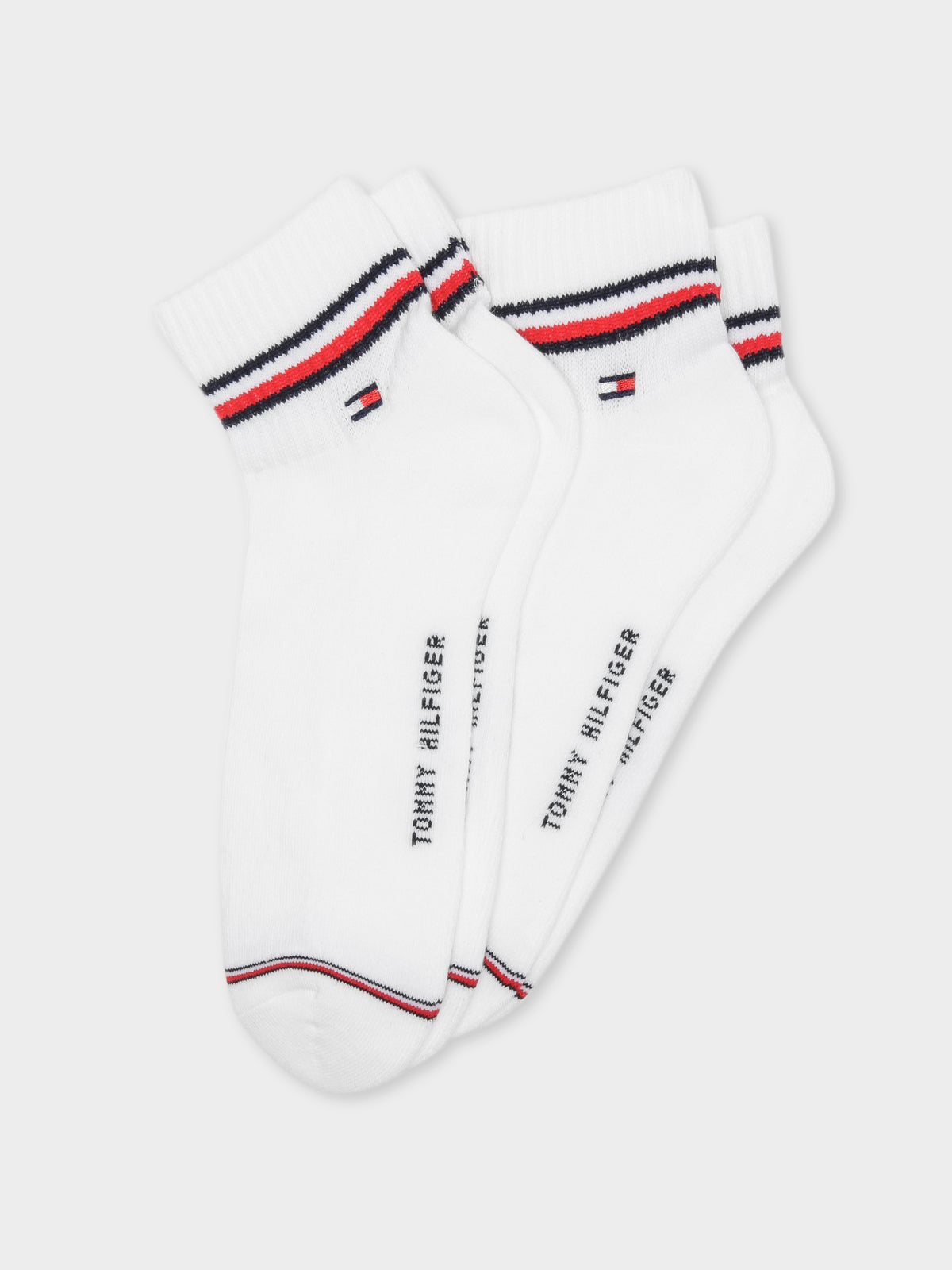 2 Pairs of Iconic Quarter Socks in White