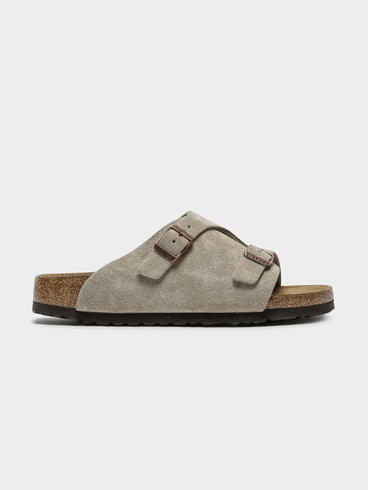 Unisex Zurich Suede Soft Footbed Narrow in Taupe