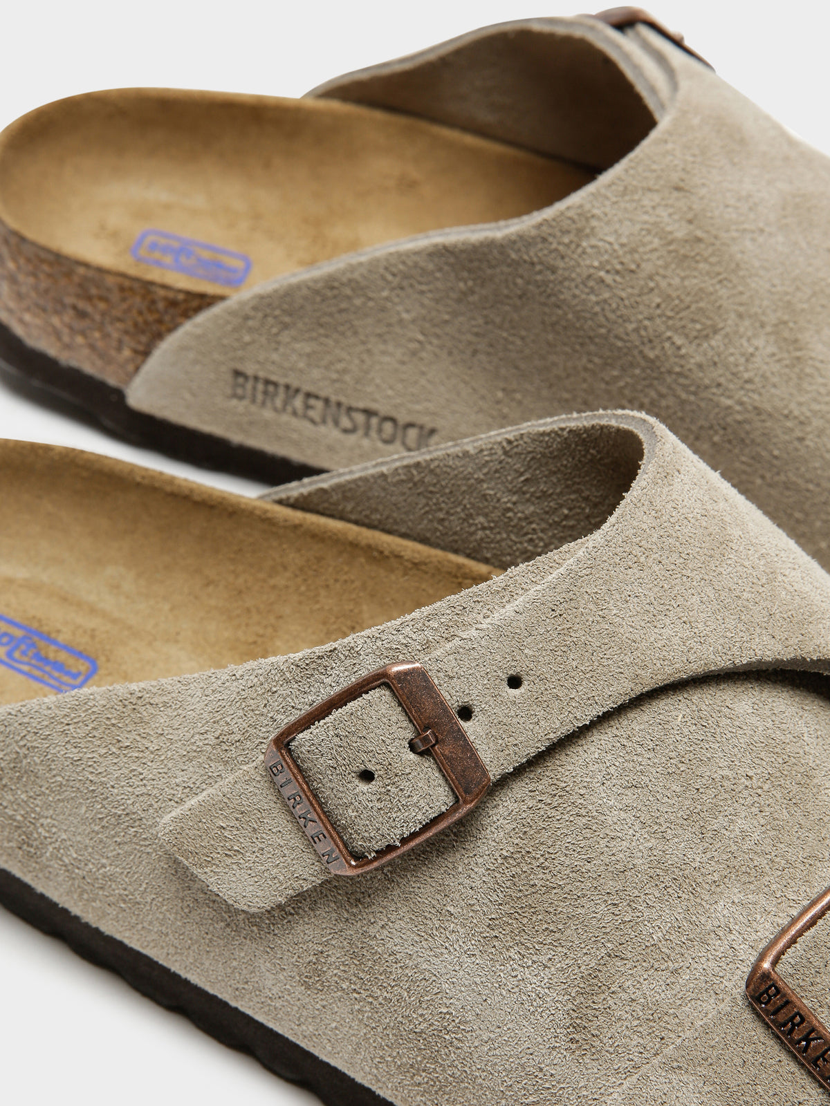 Unisex Zurich Suede Soft Footbed Narrow in Taupe