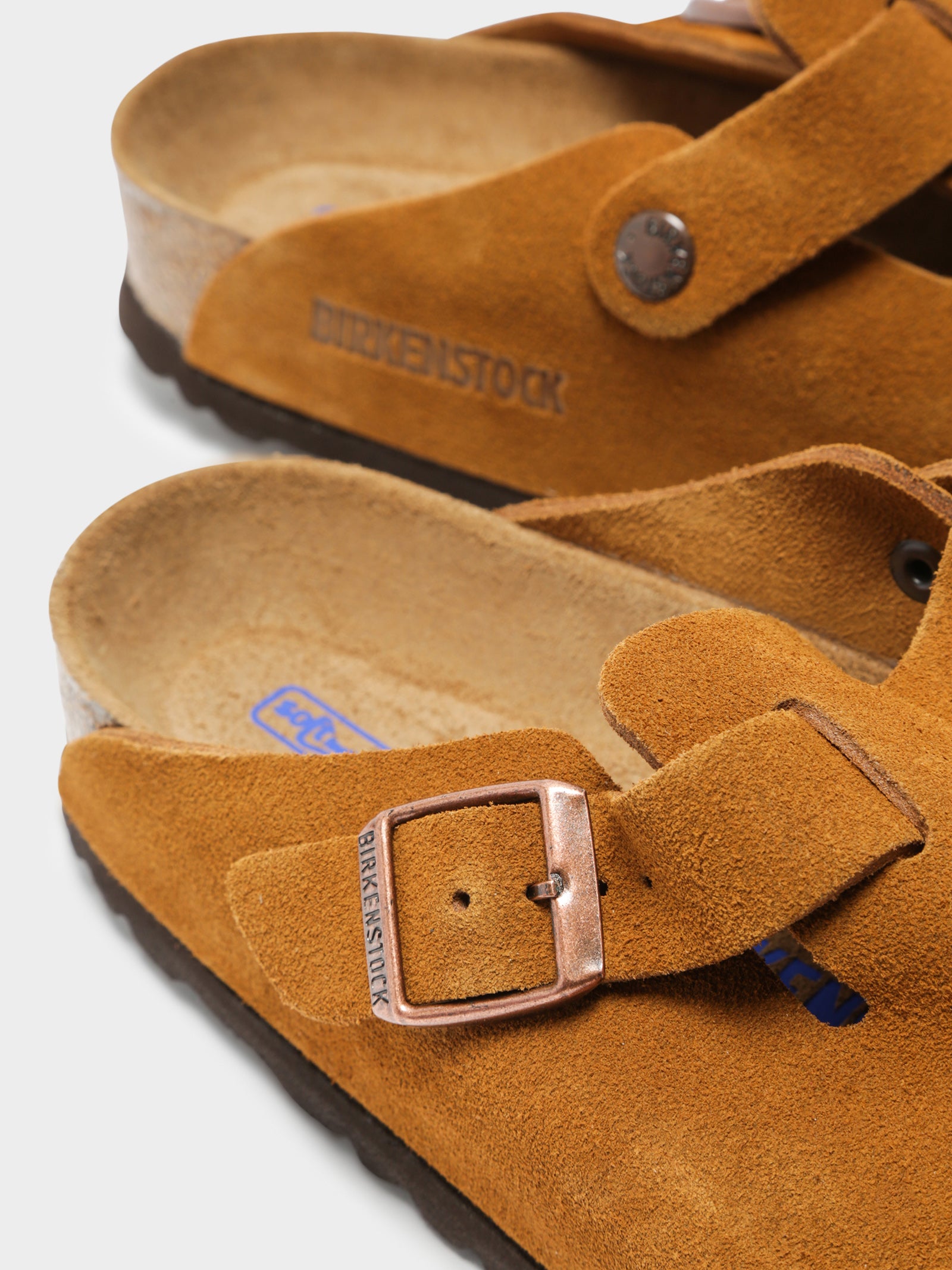 Brown Suede Boston Soft Footbed Mink Birkenstock Unisex Boston