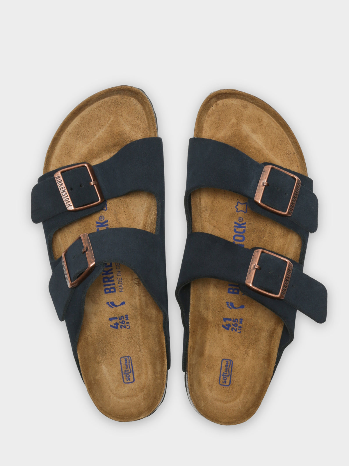 Unisex Arizona Two-Strap Sandals in Navy Blue