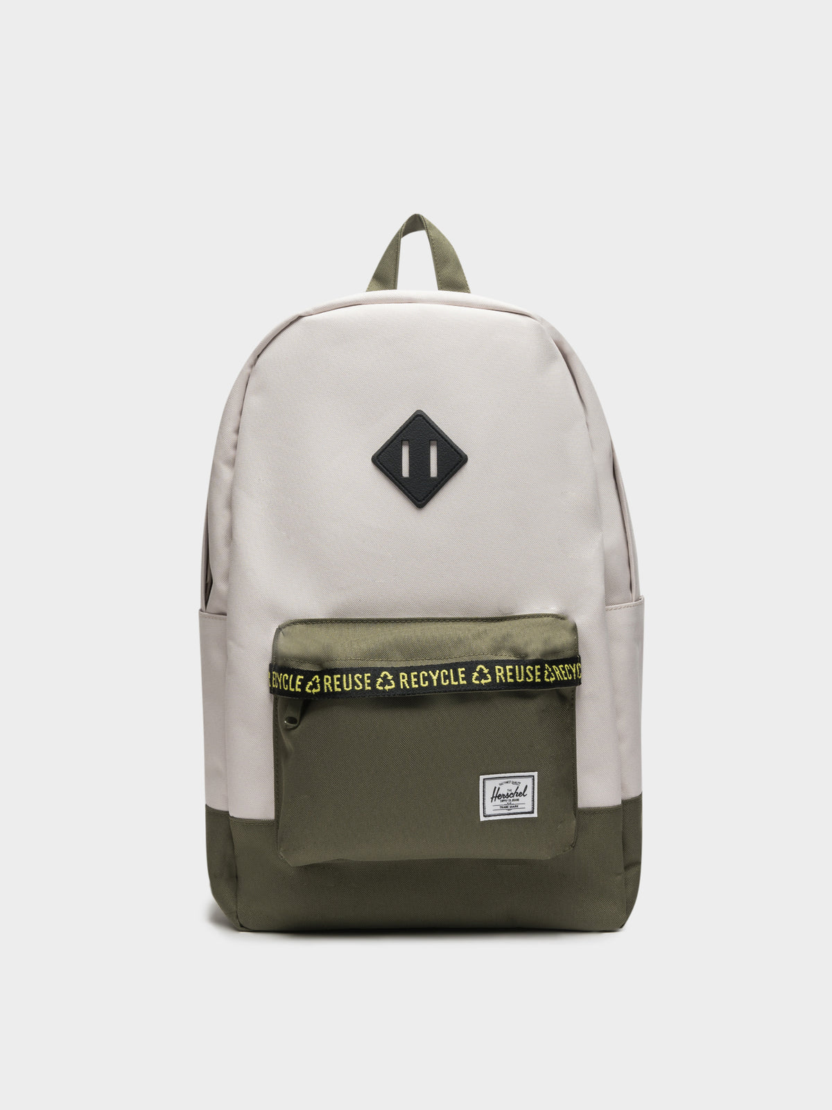 Heritage Recycled Backpack in Off White