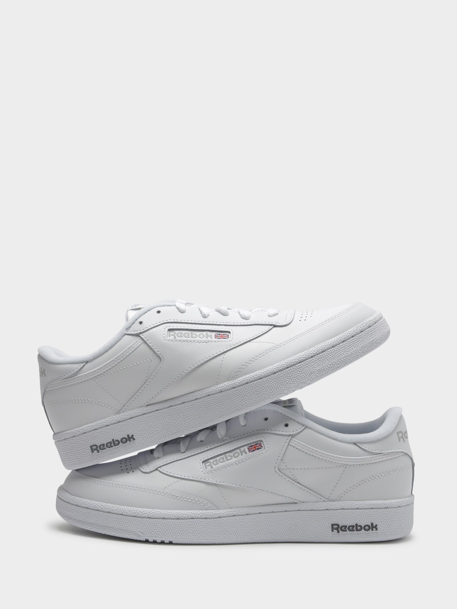 Reebok club c leather sneakers in white ar0455 Clearance