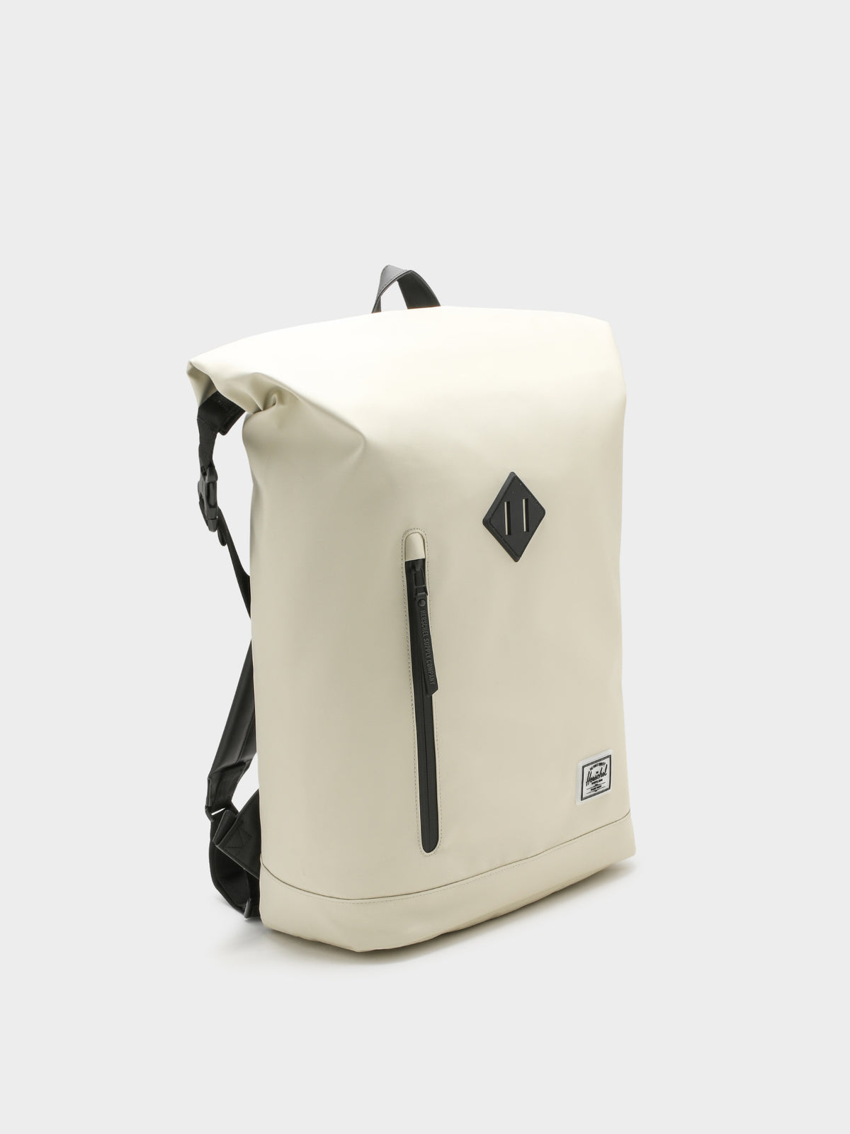 Roll Top Backpack in Light Pink &amp; Cream
