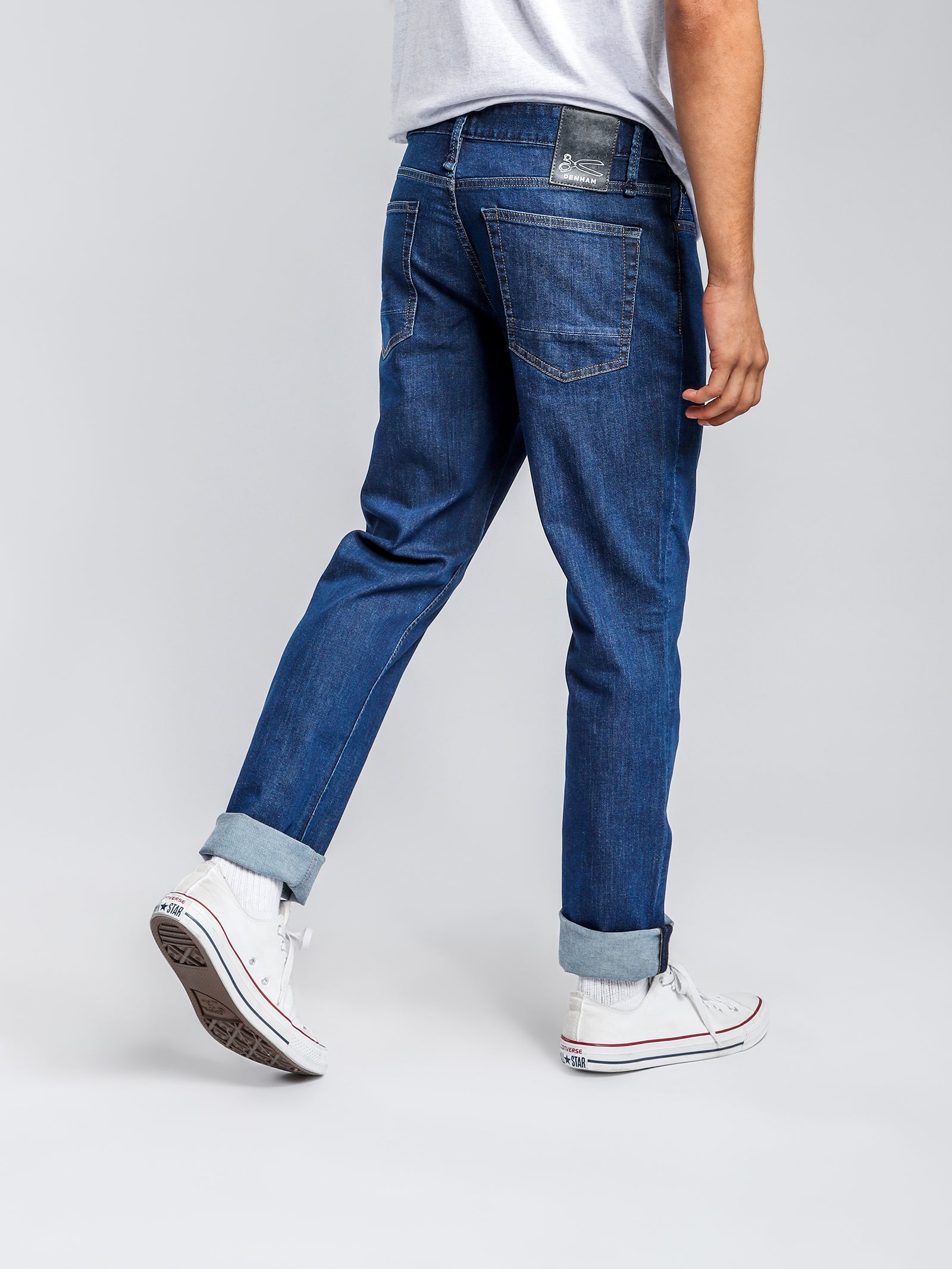 Denham Regular Drill Denim in Blue Length 32 | Glue Store