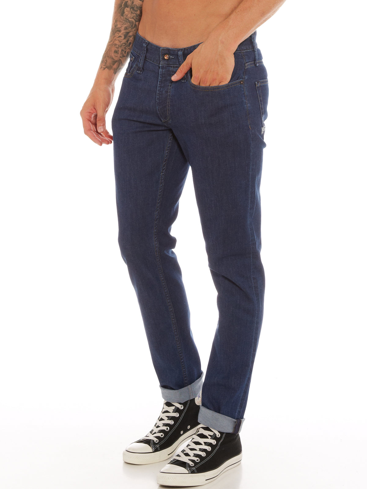 Razor Slim Straight Jeans in ICF Blue Denim