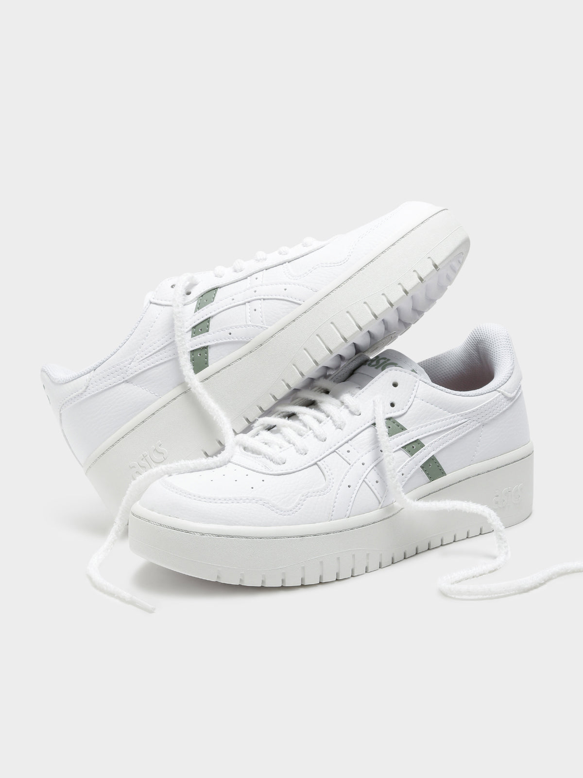 Womens Japan S Platform Sneakers in White &amp; Slate Grey