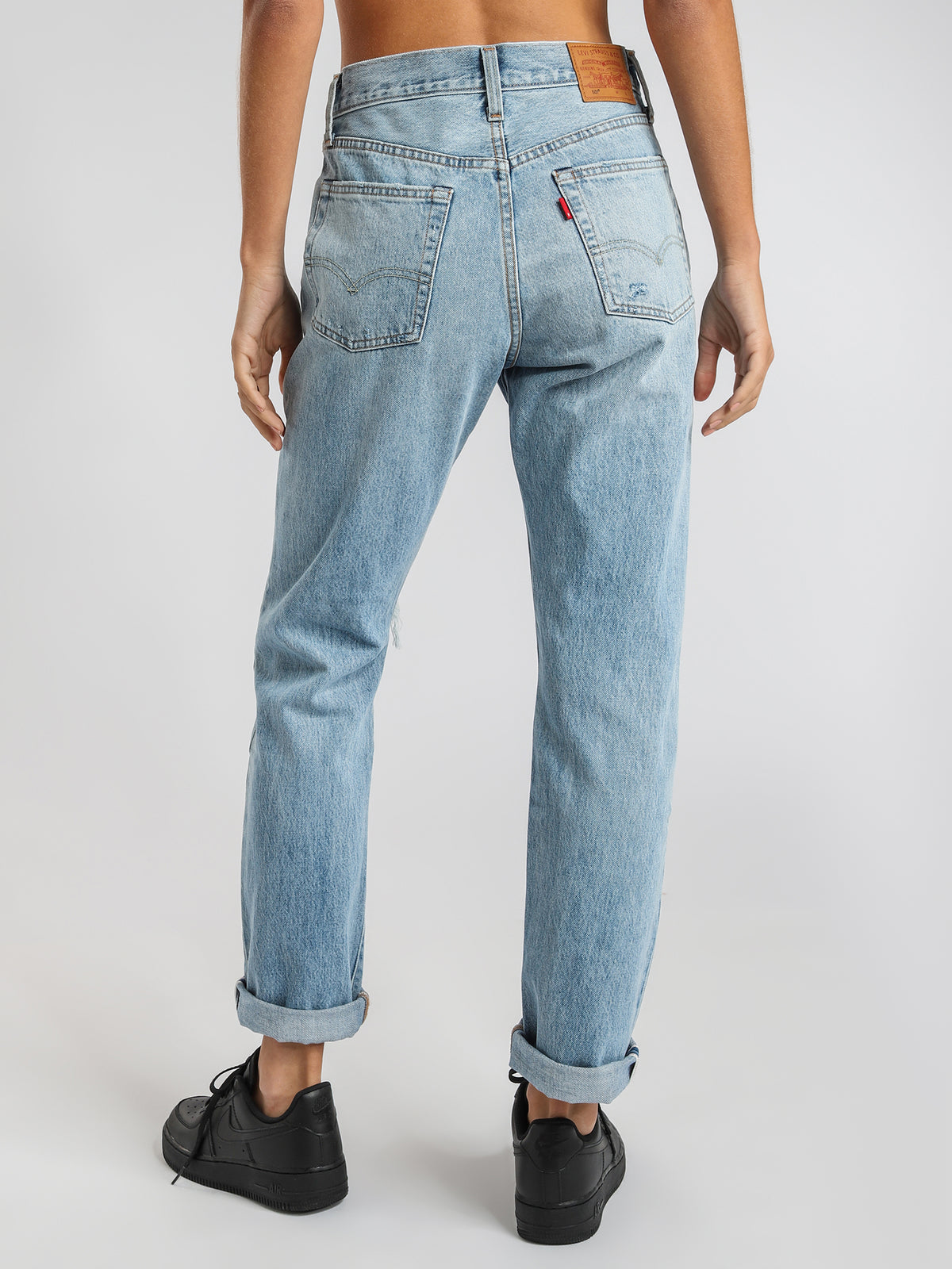 501 Straight Jeans For Womens in Lose The Edge Denim