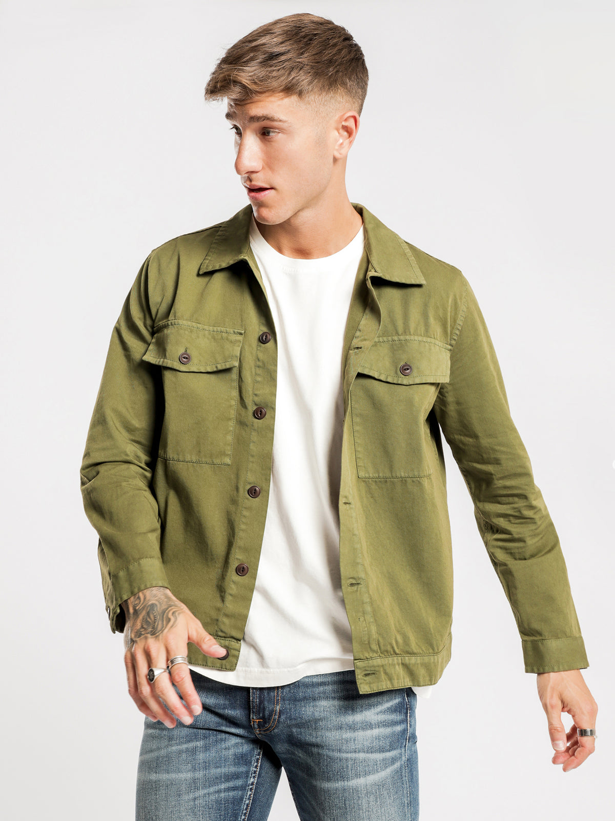Nudie Jeans Colin Utility Overshirt | Green