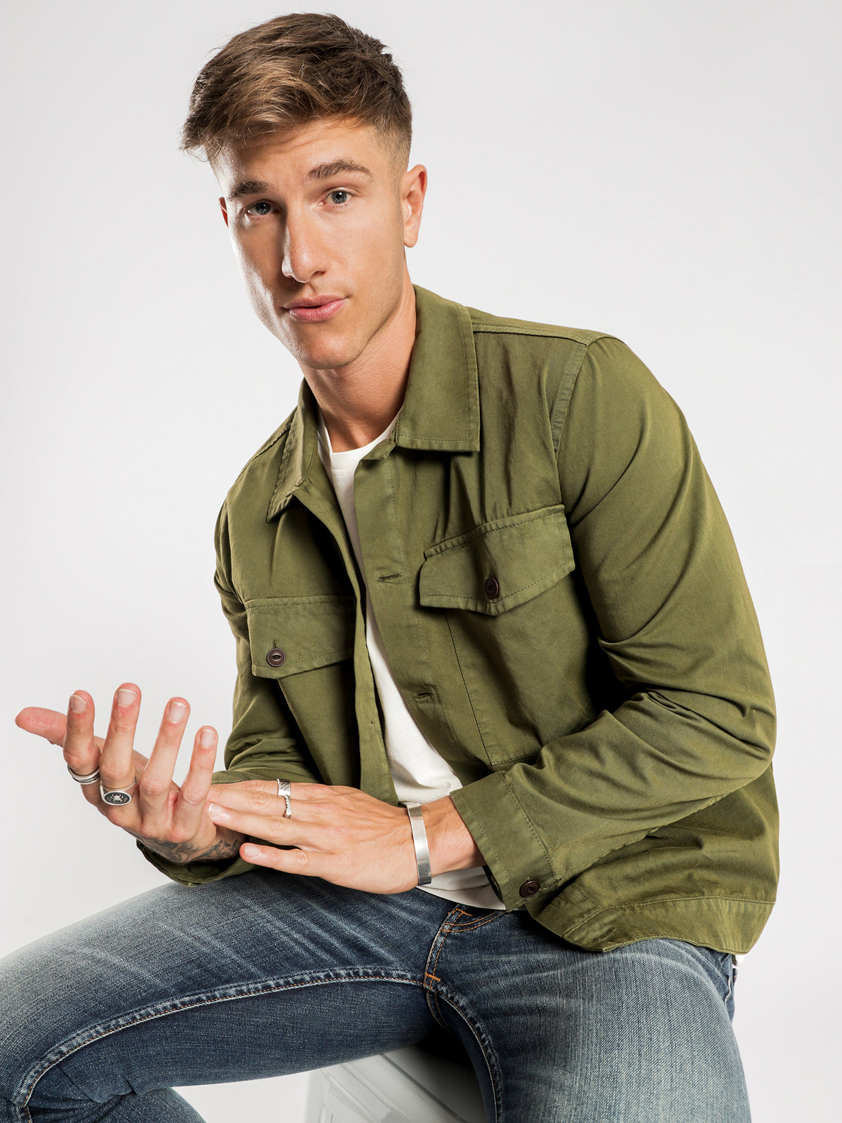 Nudie Jeans Colin Utility Overshirt | Green