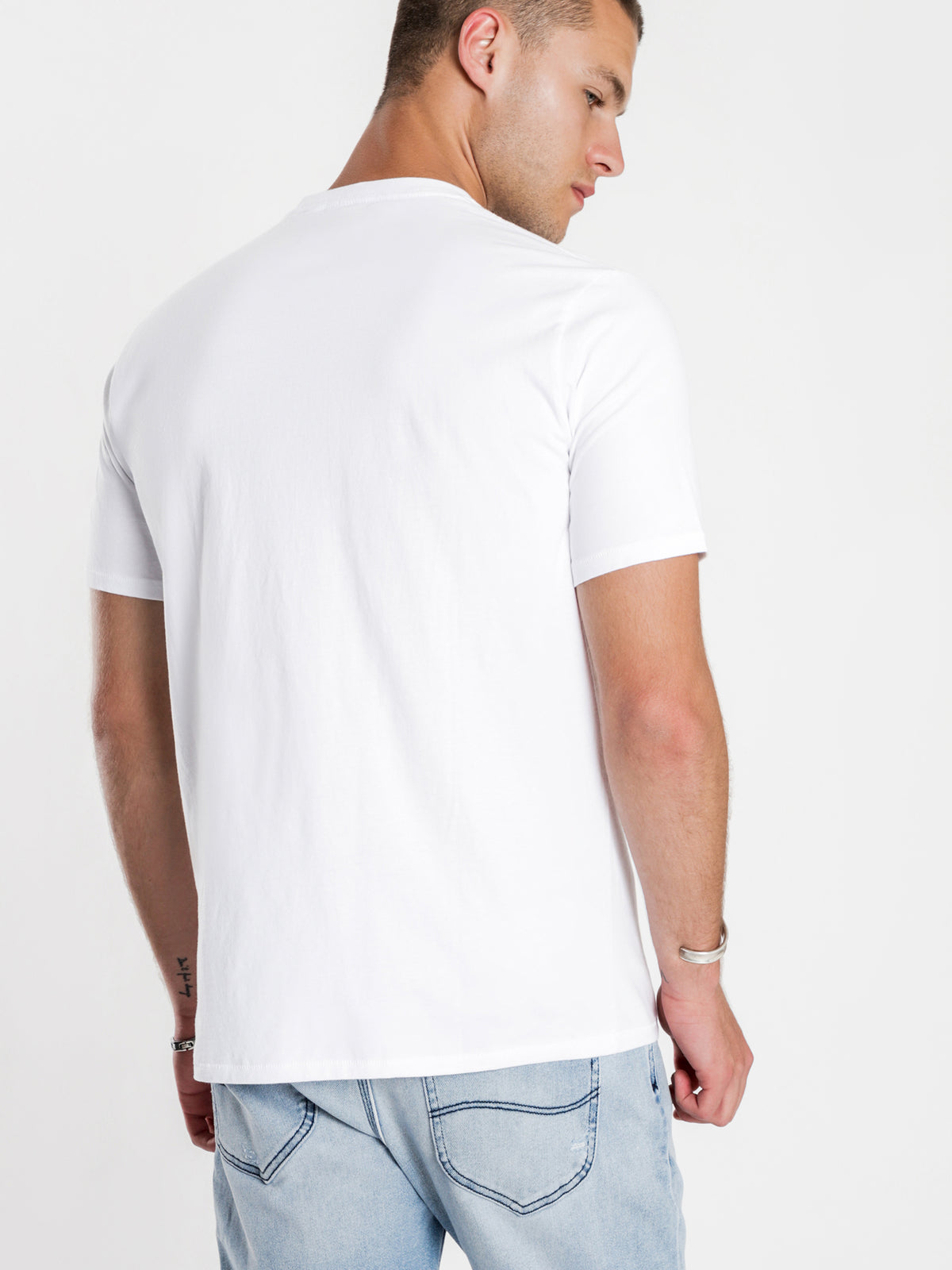 B.Cools Retro Embro T-Shirt in White