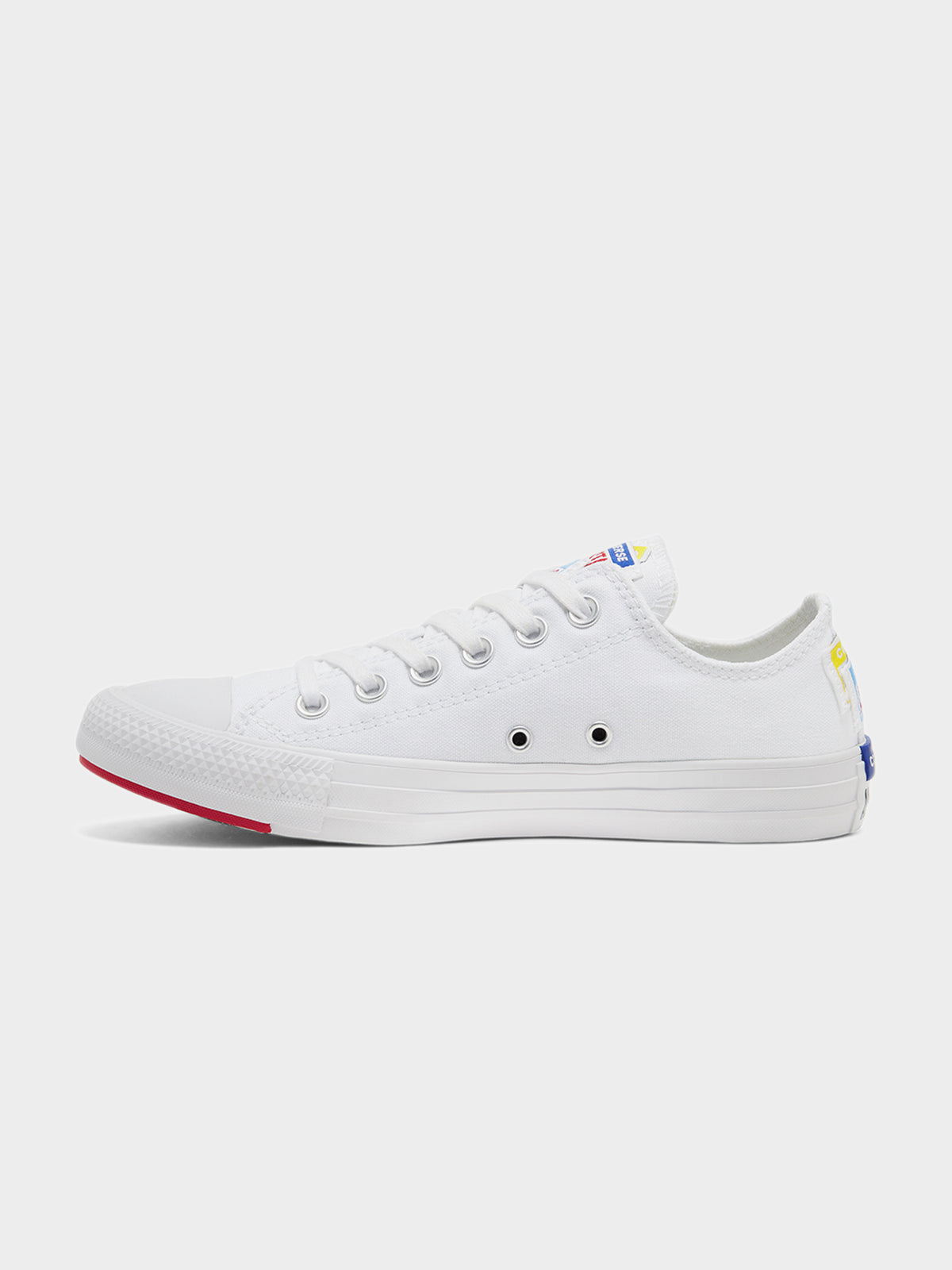 Unisex Chuck Taylor All Star Stacked Logo Low Top Sneakers in White