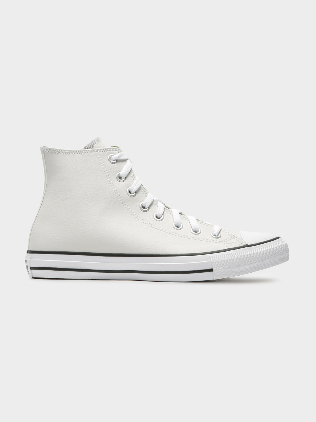 Unisex Chuck Taylor Hi All Star Leather Sneakers in Grey &amp;amp; Green