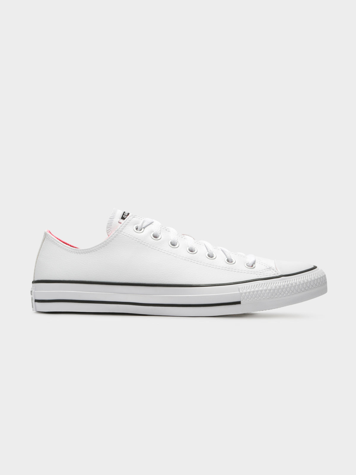 Unisex Chuck Taylor Ox All Star Sneakers in White &amp;amp; Electric Pink