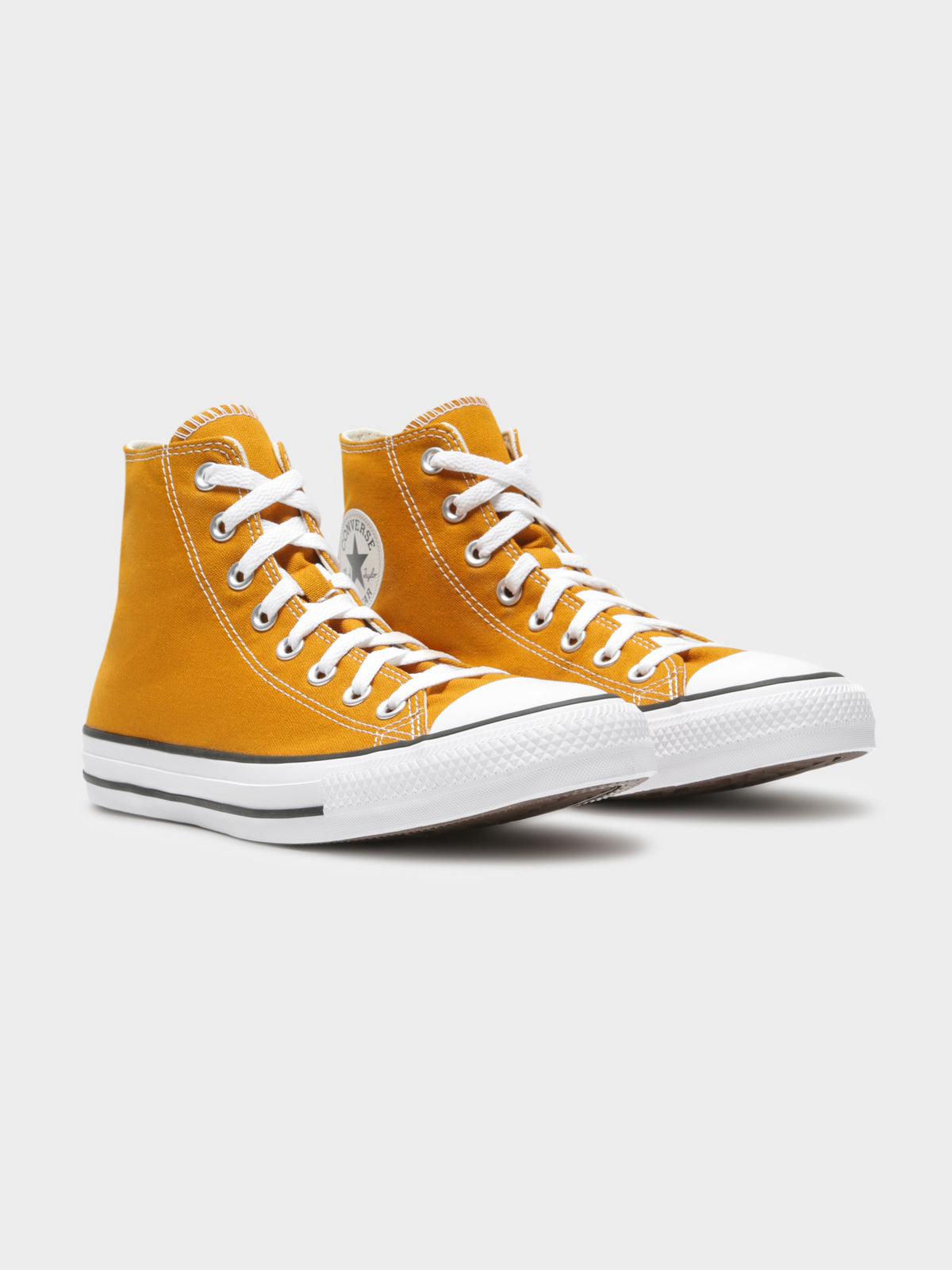 Unisex Chuck Taylor High Top Sneakers in Staffron Yellow