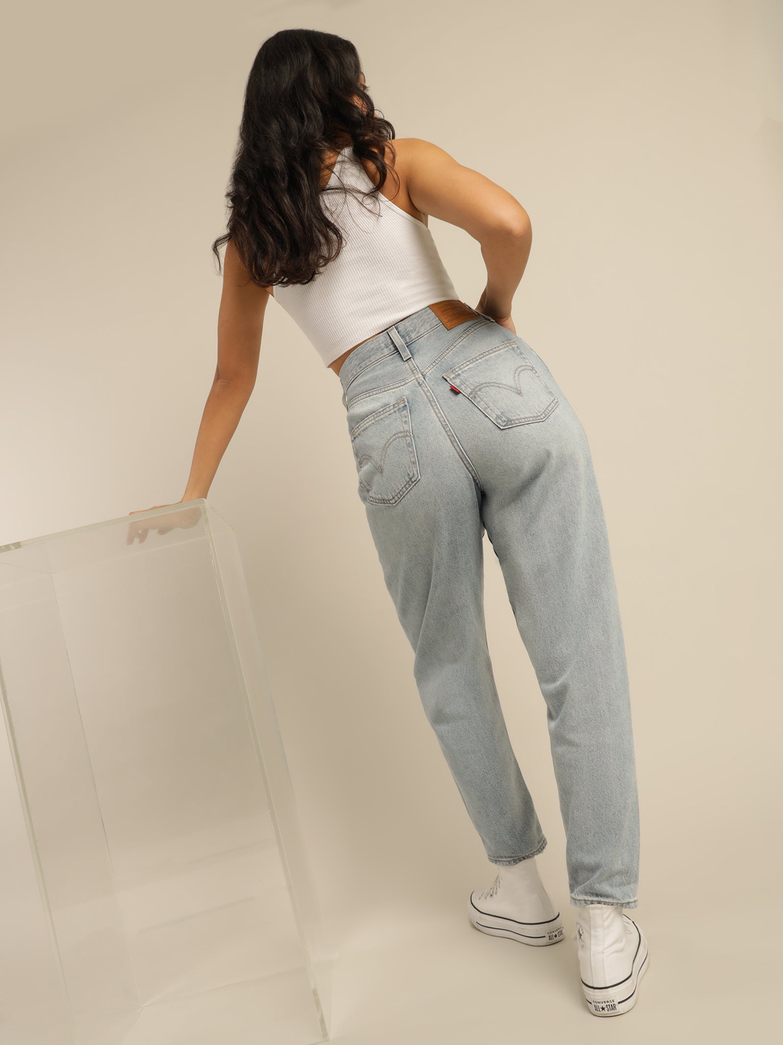 High Loose Tapered Jeans