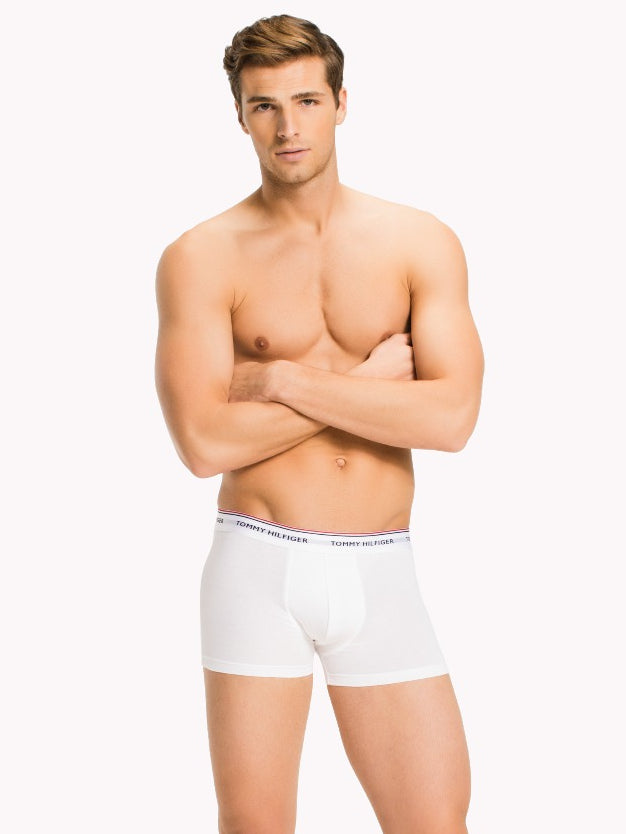 3 Pairs of Low Rise Boxer Briefs in White