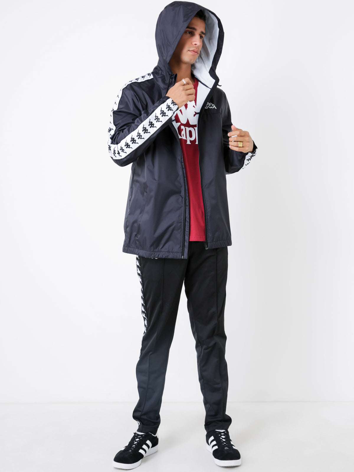 Kappa Banda Dawson Jacket | 901-Black-White