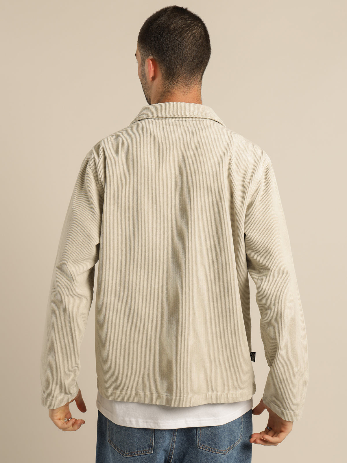 Tyler Cord Jacket in Sand