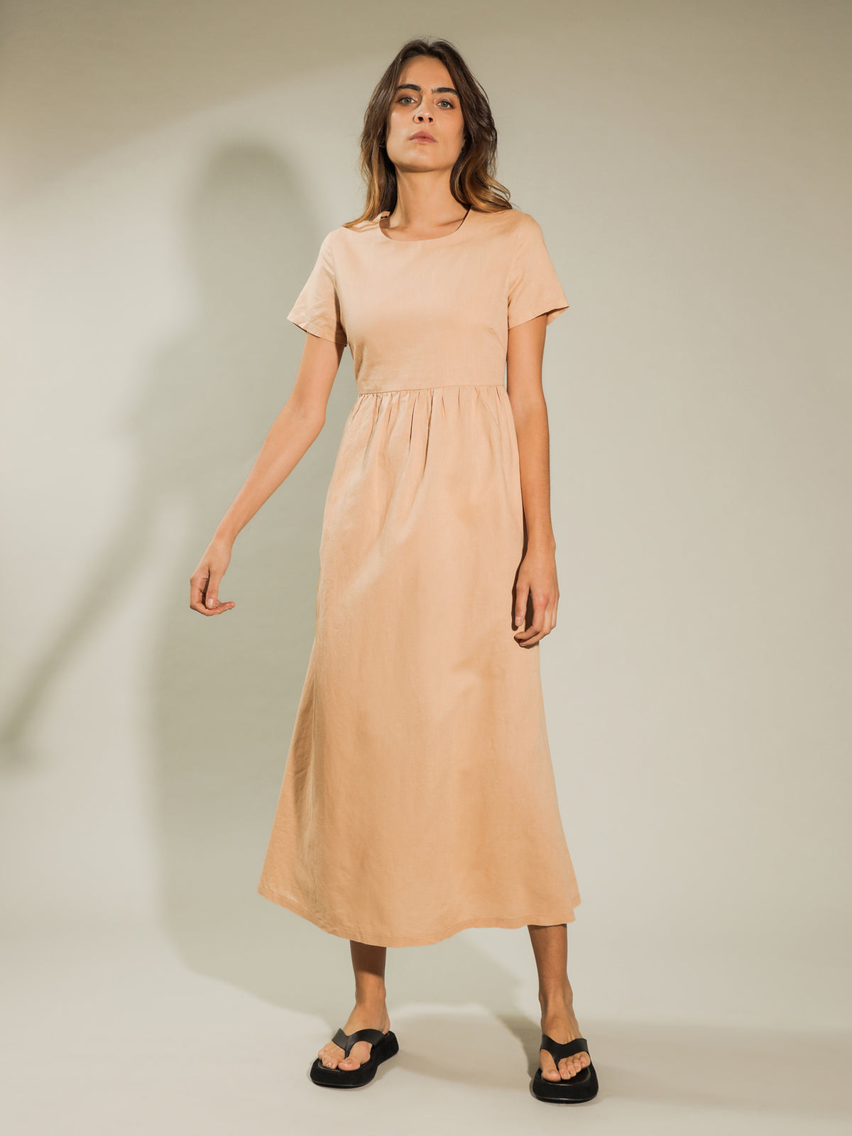 Nude Lucy Claudia Linen Maxi Dress Biscuit | Glue Store Nude Lucy Claudia Linen Maxi Dress Biscuit | Glue Store