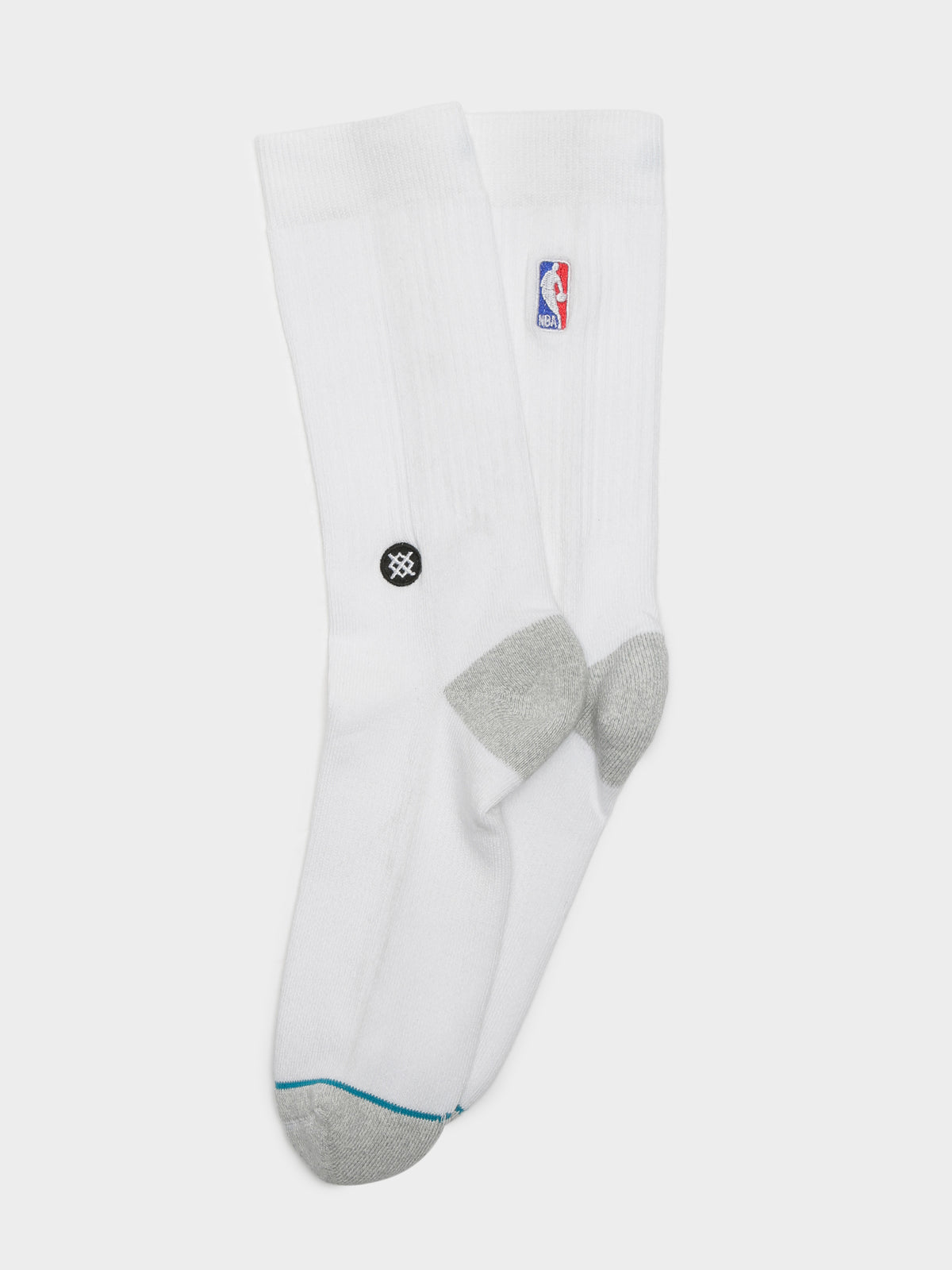 NBA Logoman Crew Socks in White