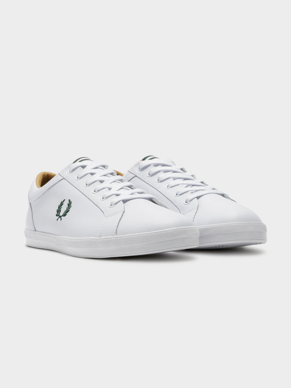 Baseline Leather Sneakers in White - Glue Store