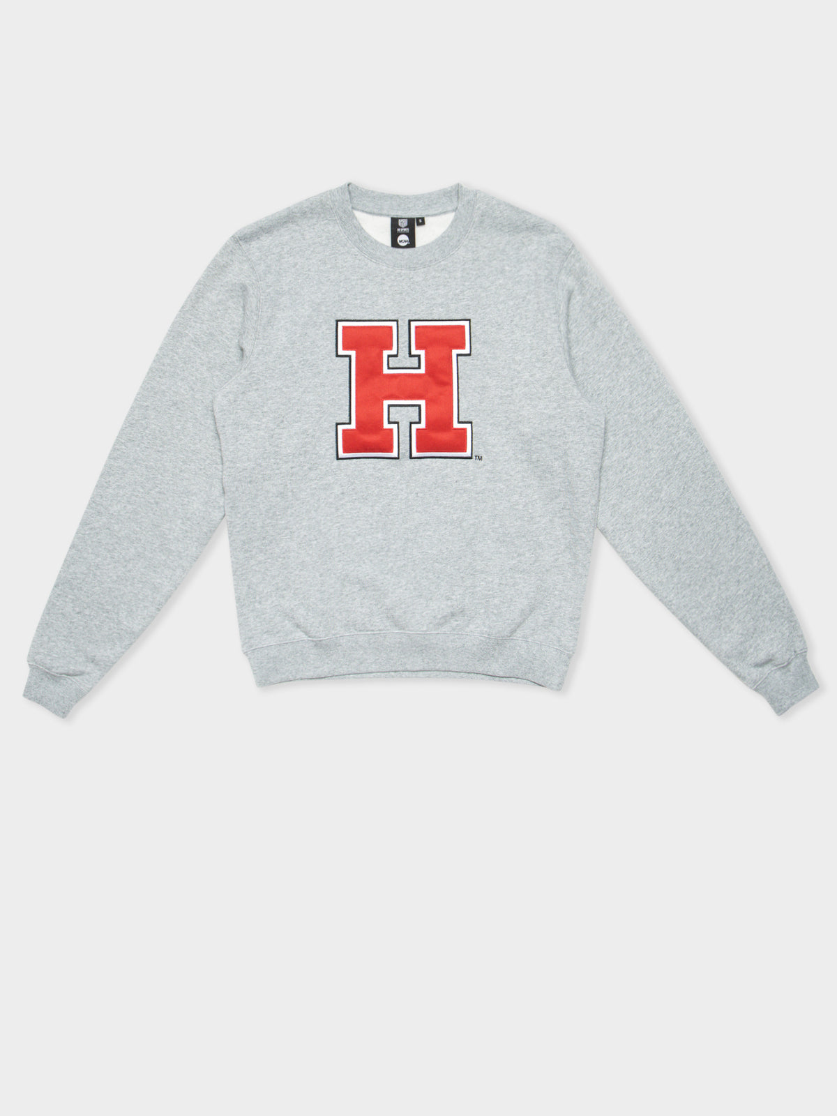 Harvard Big Logo Fleece Crew in Grey Marle