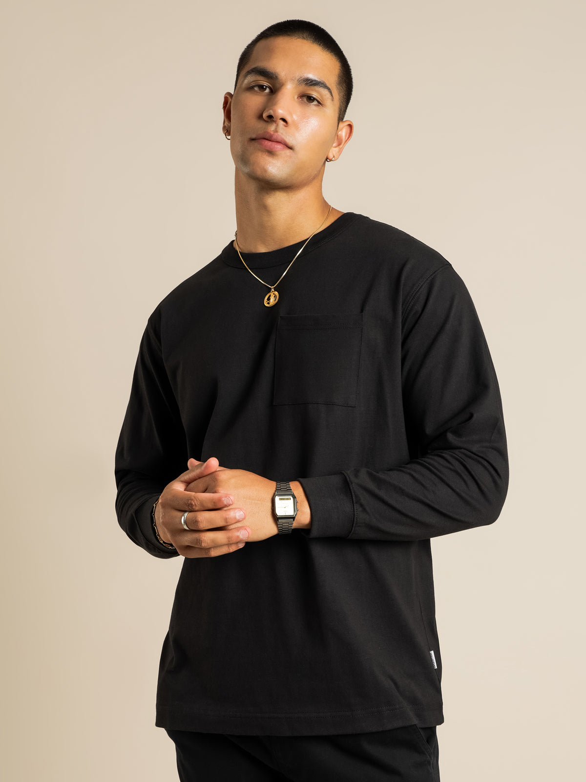 Article One Heavyweight Longsleeve Crew | Black
