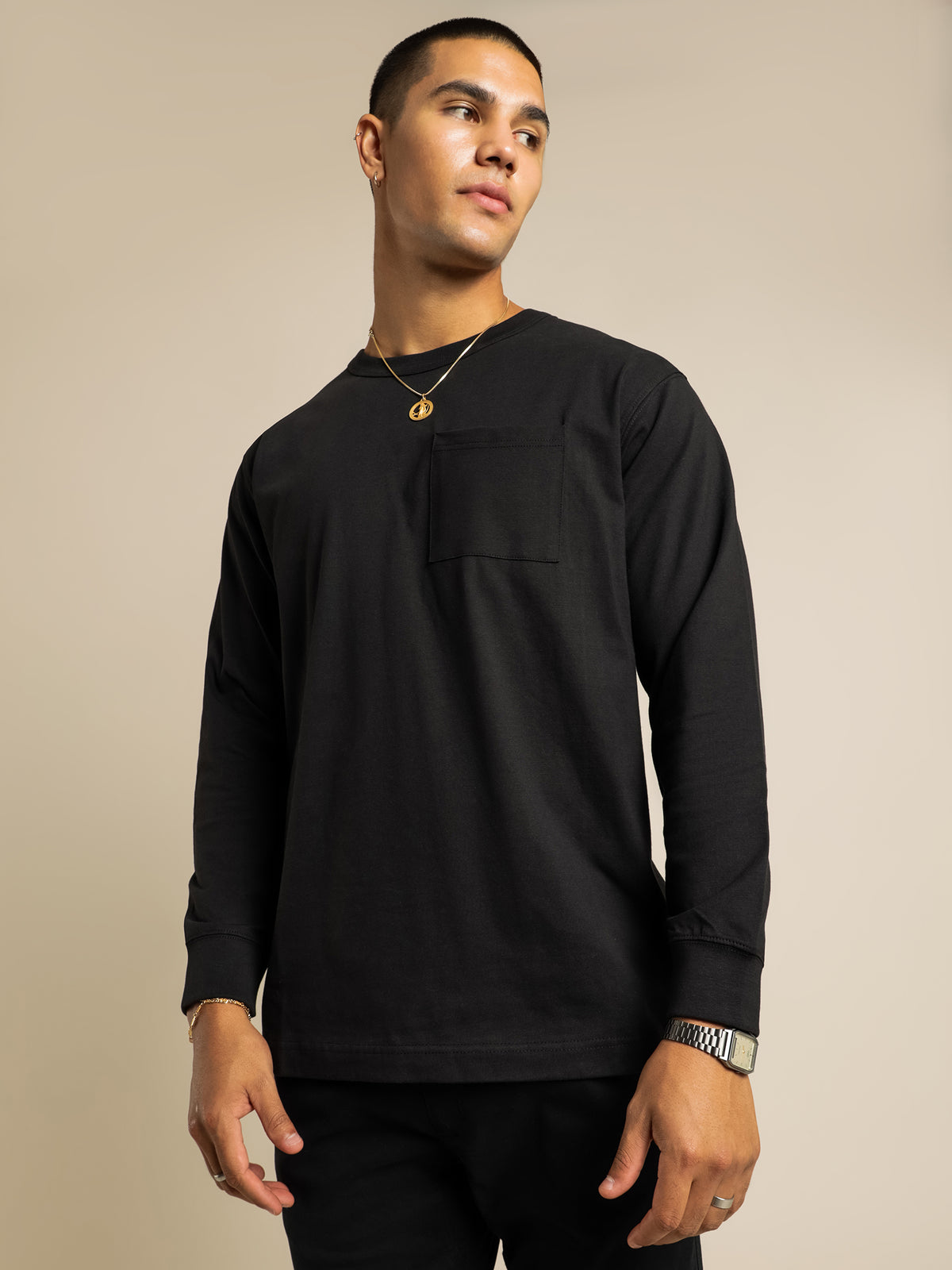 Article One Heavyweight Longsleeve Crew | Black