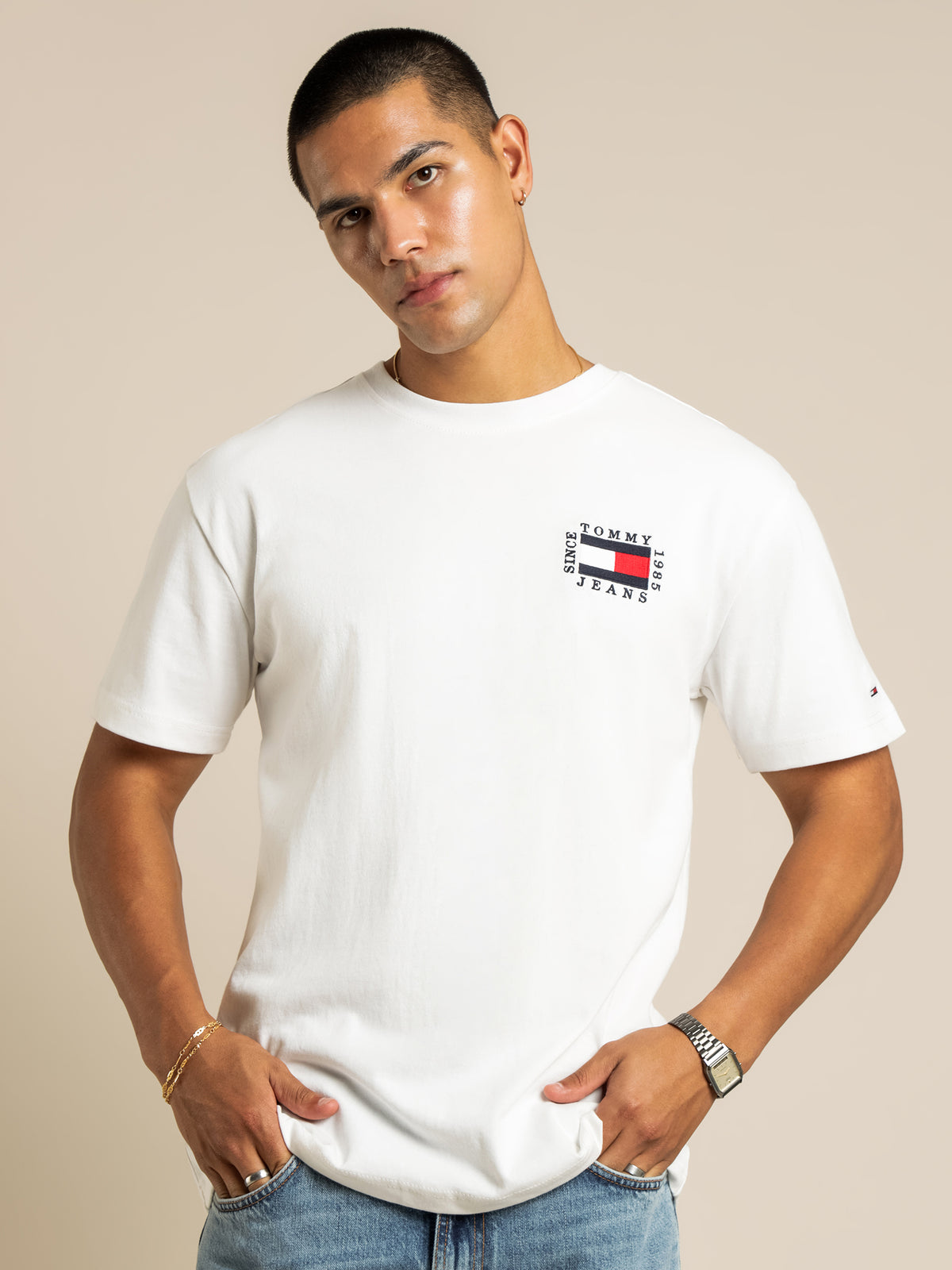 Box Flag T-Shirt in White
