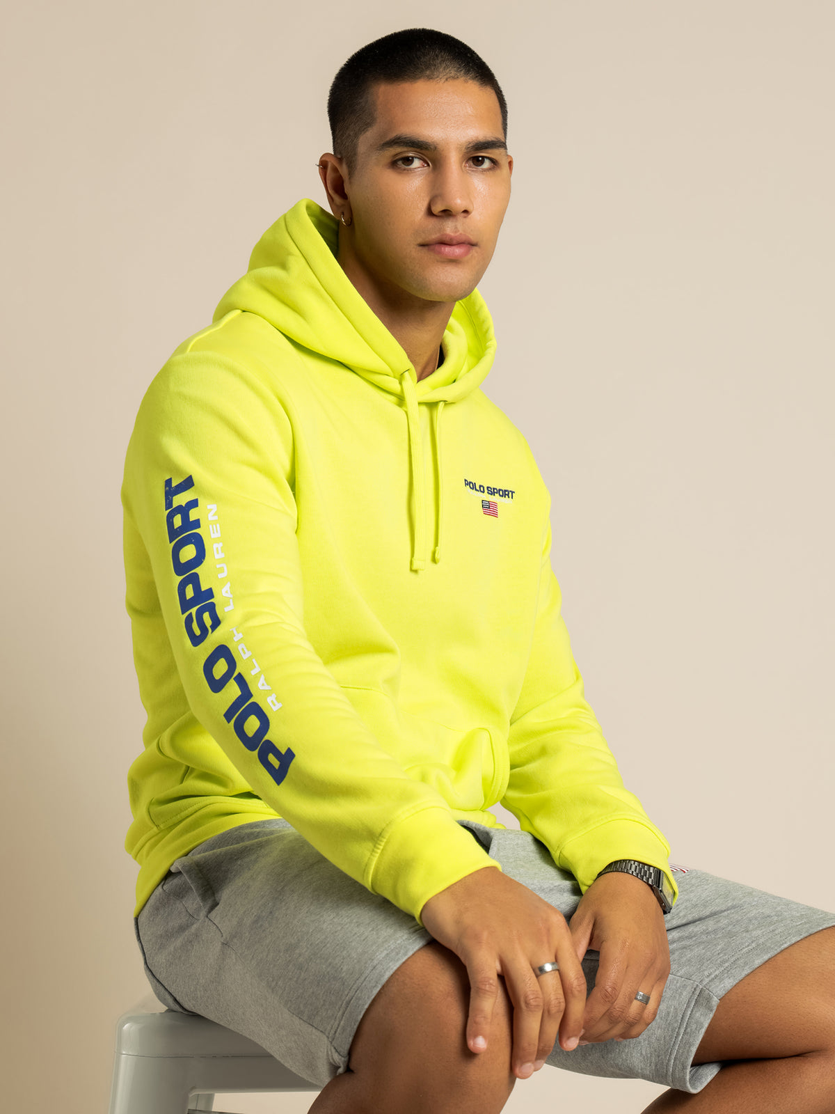 Popover Hoodie in Lime