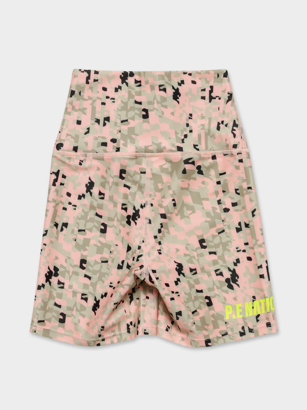 Combat Shorts in Green &amp; Pink Print