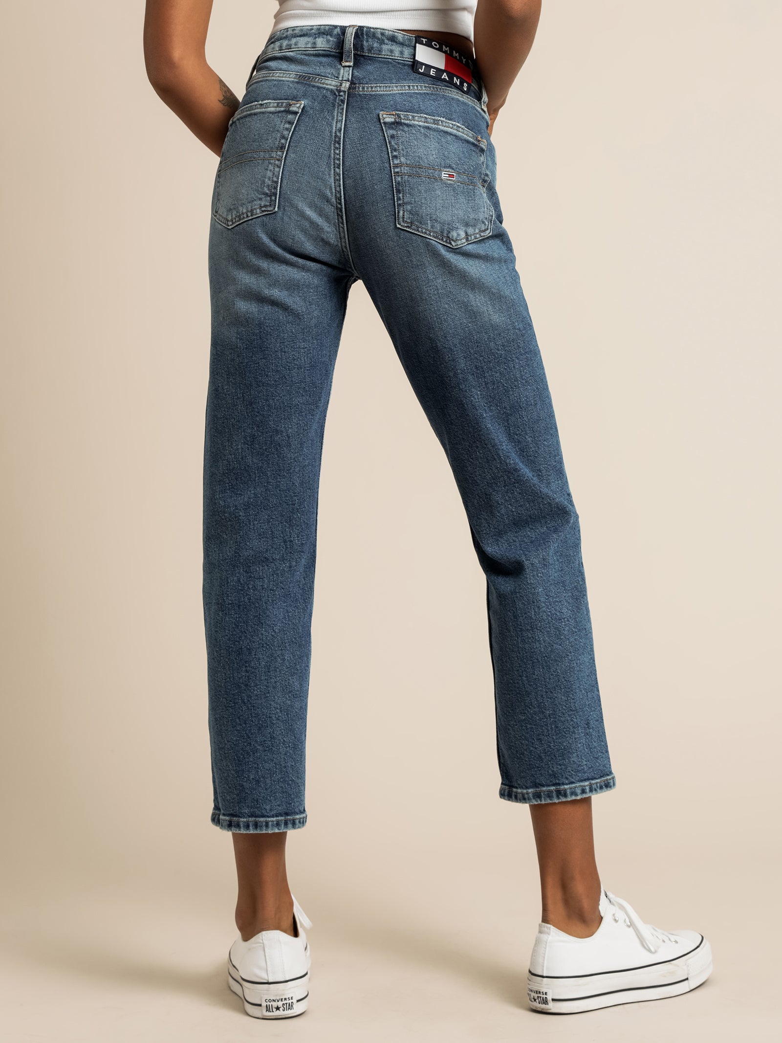 Harper High Rise Straight Leg Ankle Jeans