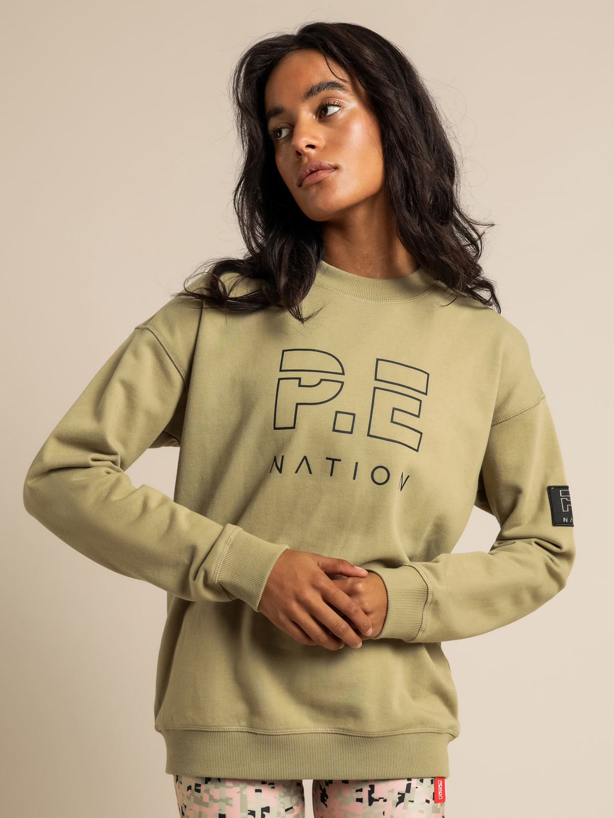 Heads Up Sweat in Olive Gray