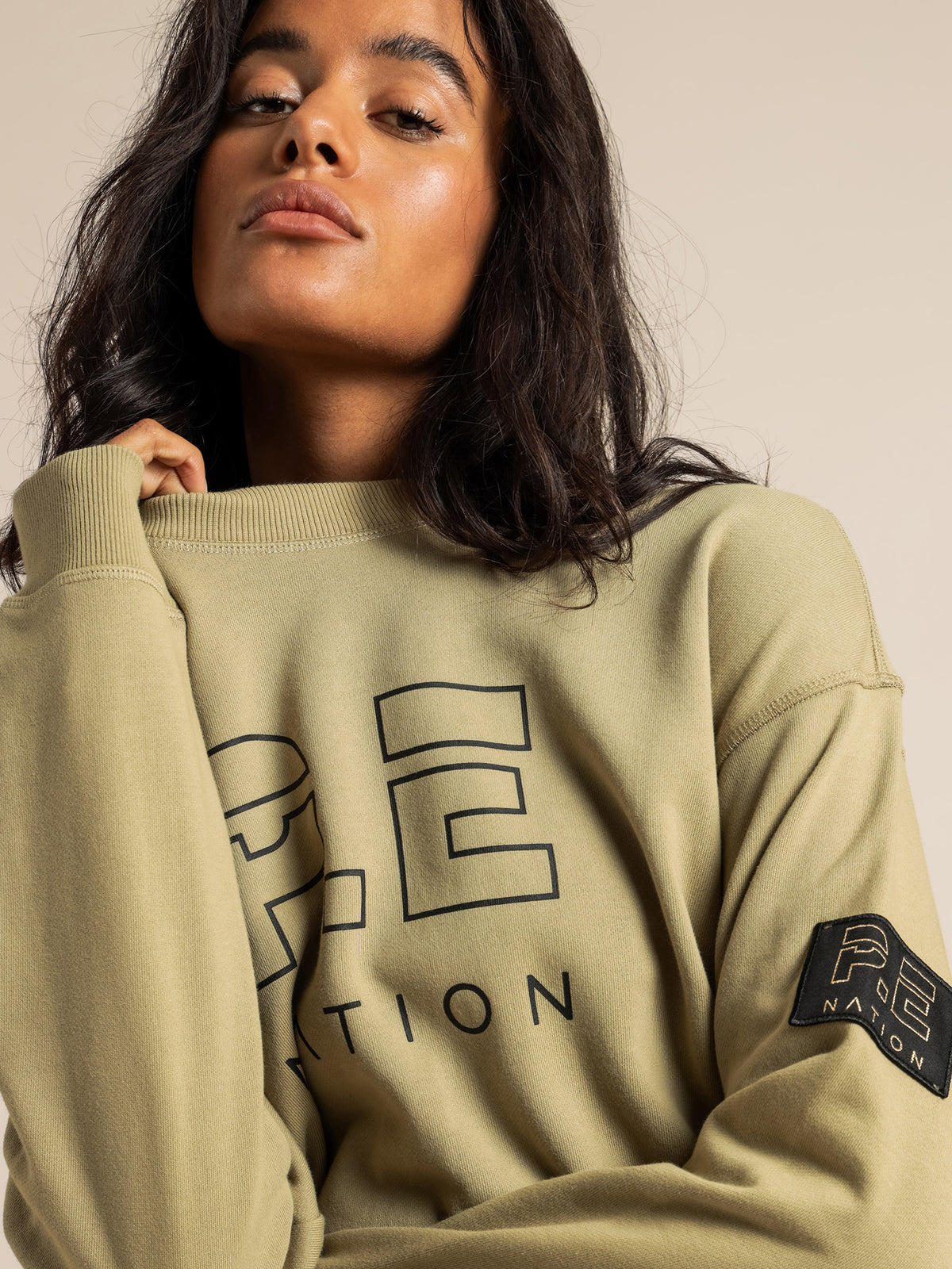 Heads Up Sweat in Olive Gray
