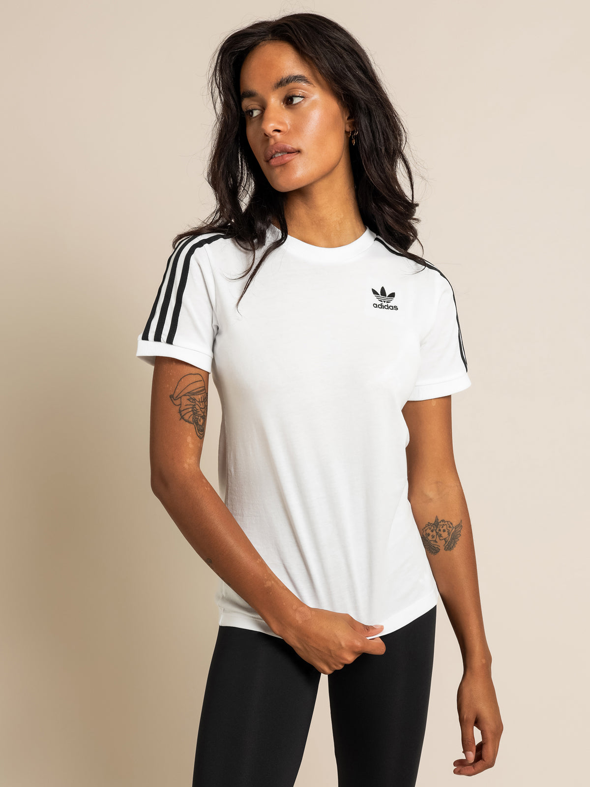 Adidas 3 Stripes T-Shirt | White
