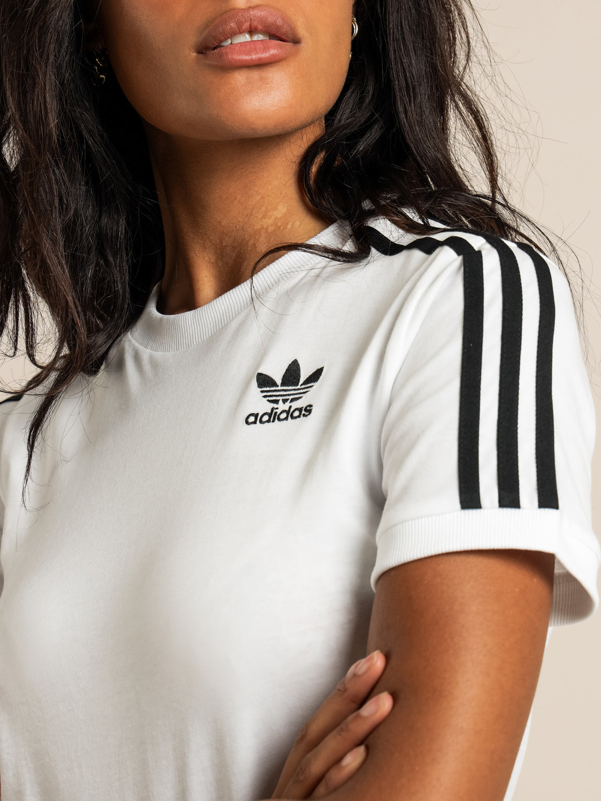 Adidas 3 Stripes T-Shirt | White