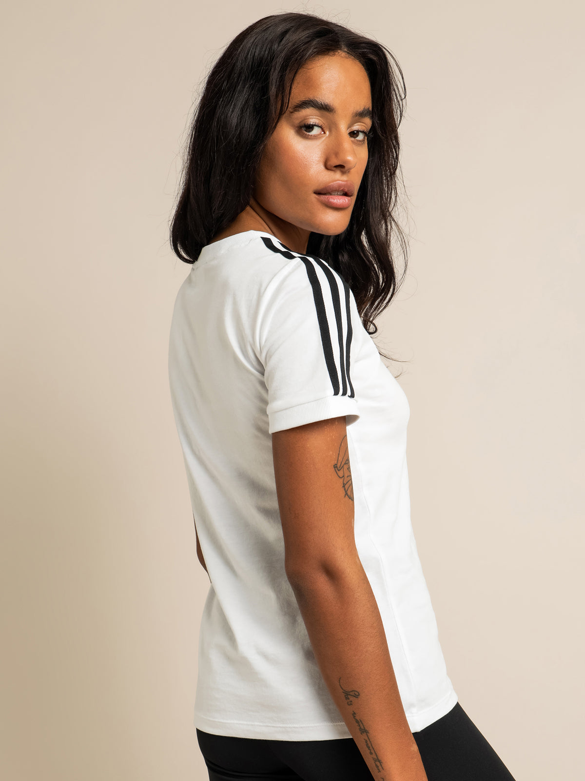 Adidas 3 Stripes T-Shirt | White
