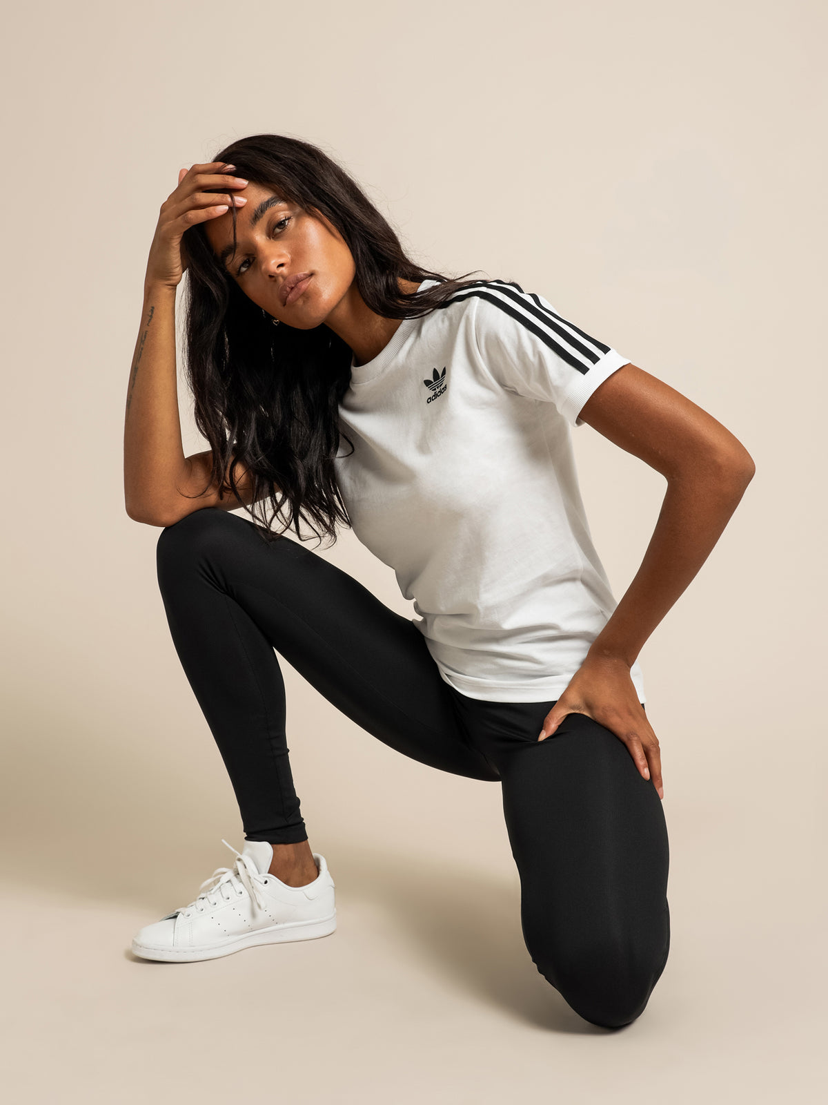 Adidas 3 Stripes T-Shirt | White