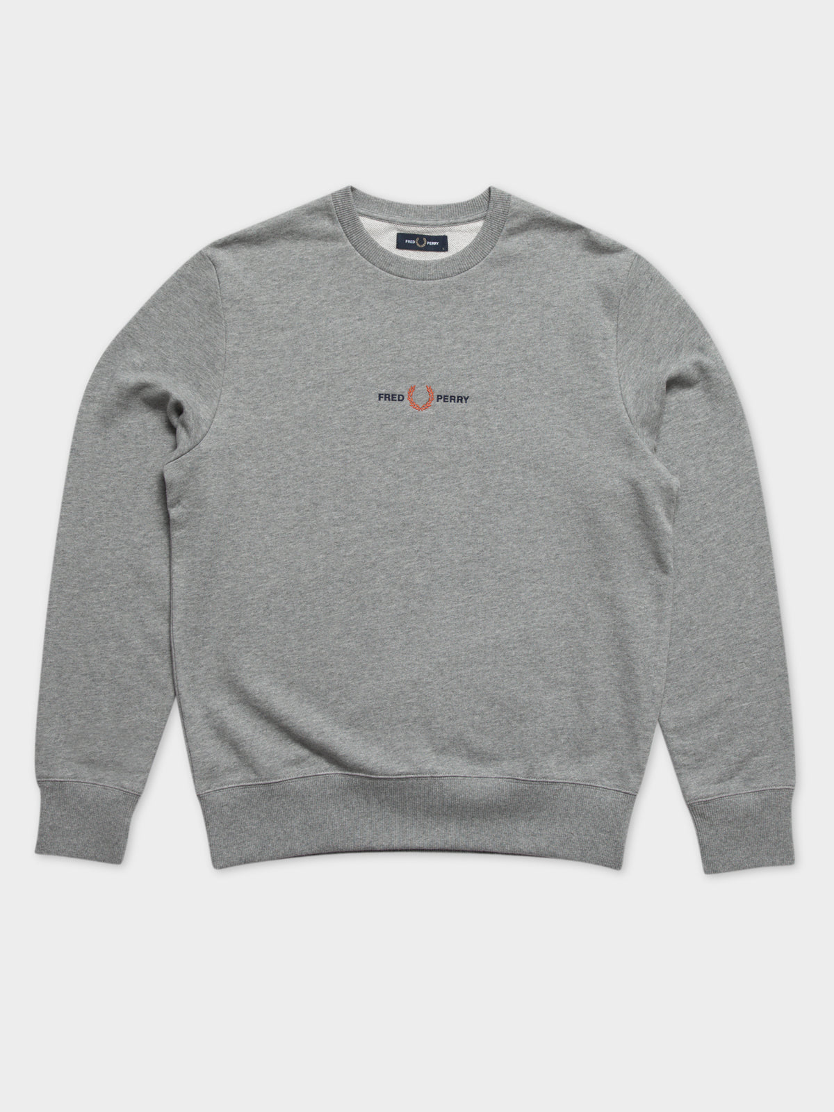 Embroidered Sweat in Steel Marle