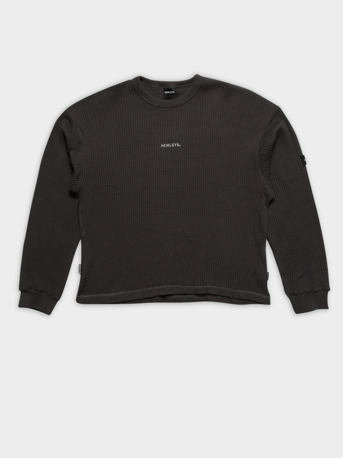 Alltime Waffle Long Sleeve in Washed Black