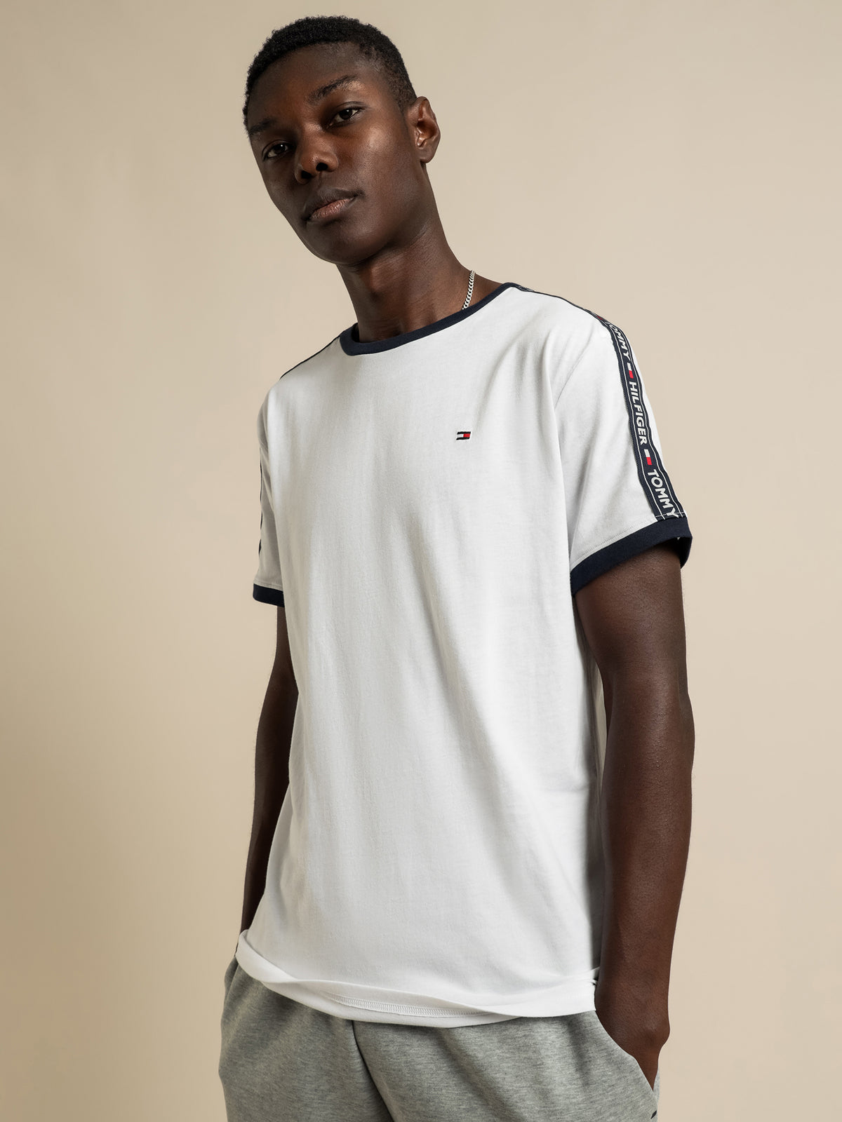 Loungewear Round Neck T-Shirt in White